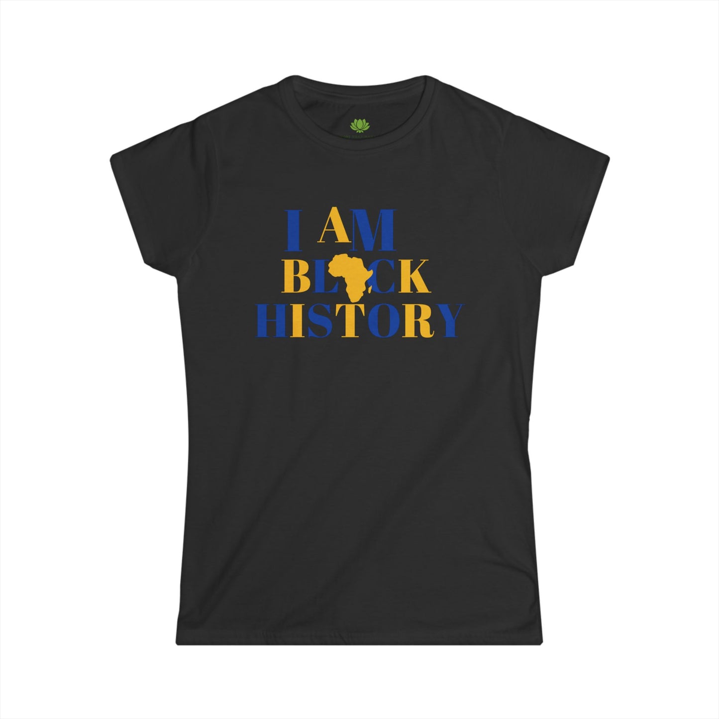 Empowering Women's Softstyle Tee - "I AM BLACK HISTORY" Statement Shirt