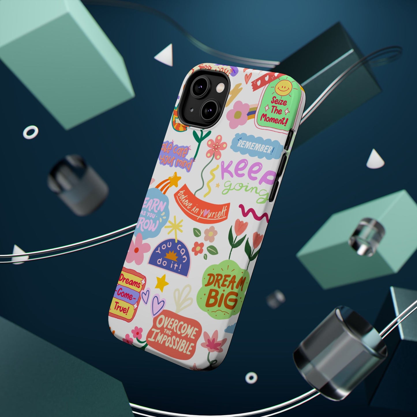Inspirational, Motivational Phone Case, Cute Floral, Confidence Case, Gift for Her, Positive Vibes