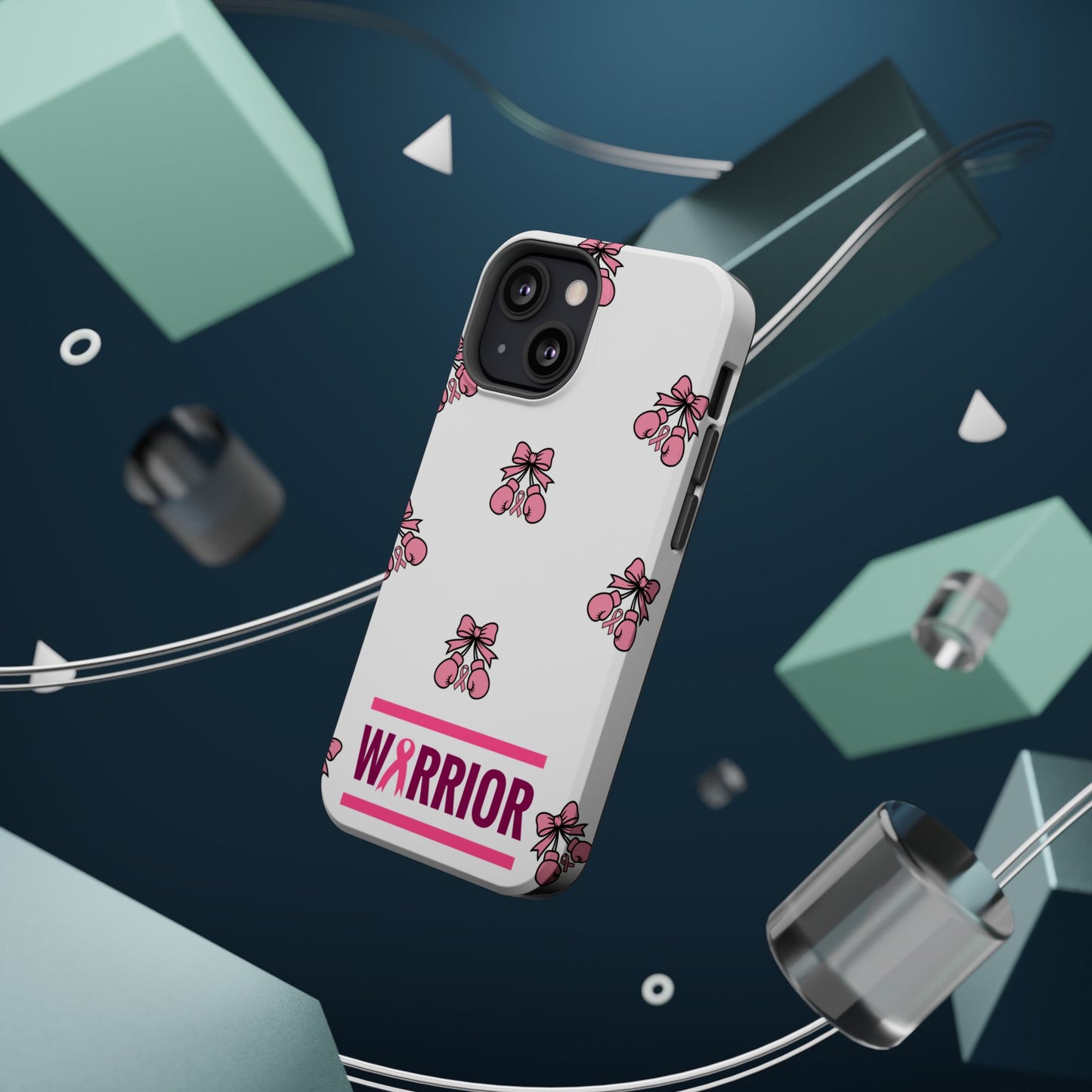 Warrior Bow Pink Magnetic Phone Case, Support Breast Cancer Awareness, Gift for Cancer Fighters for Iphone