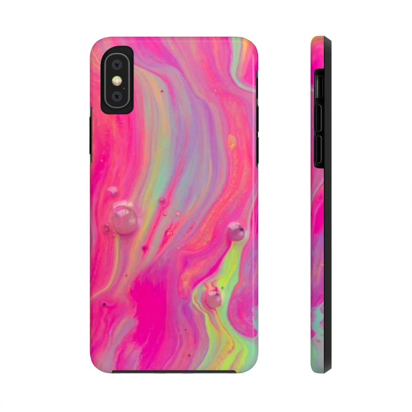 Colorful Swirl Futuristic Tough Phone Case, Stylish Durable Cover for Iphone