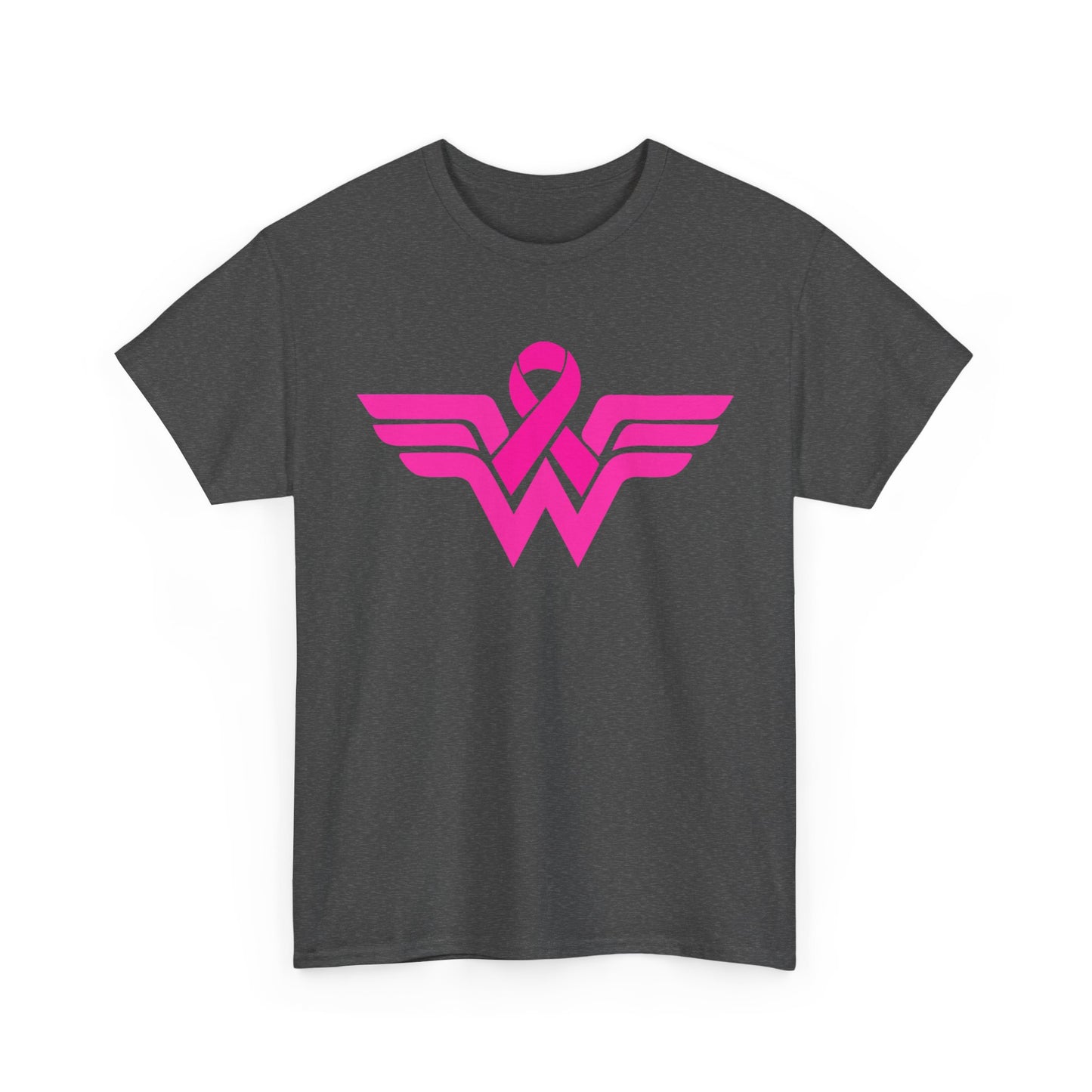 Empowerment Unisex Heavy Cotton Tee - Pink Wings & Ribbon Design