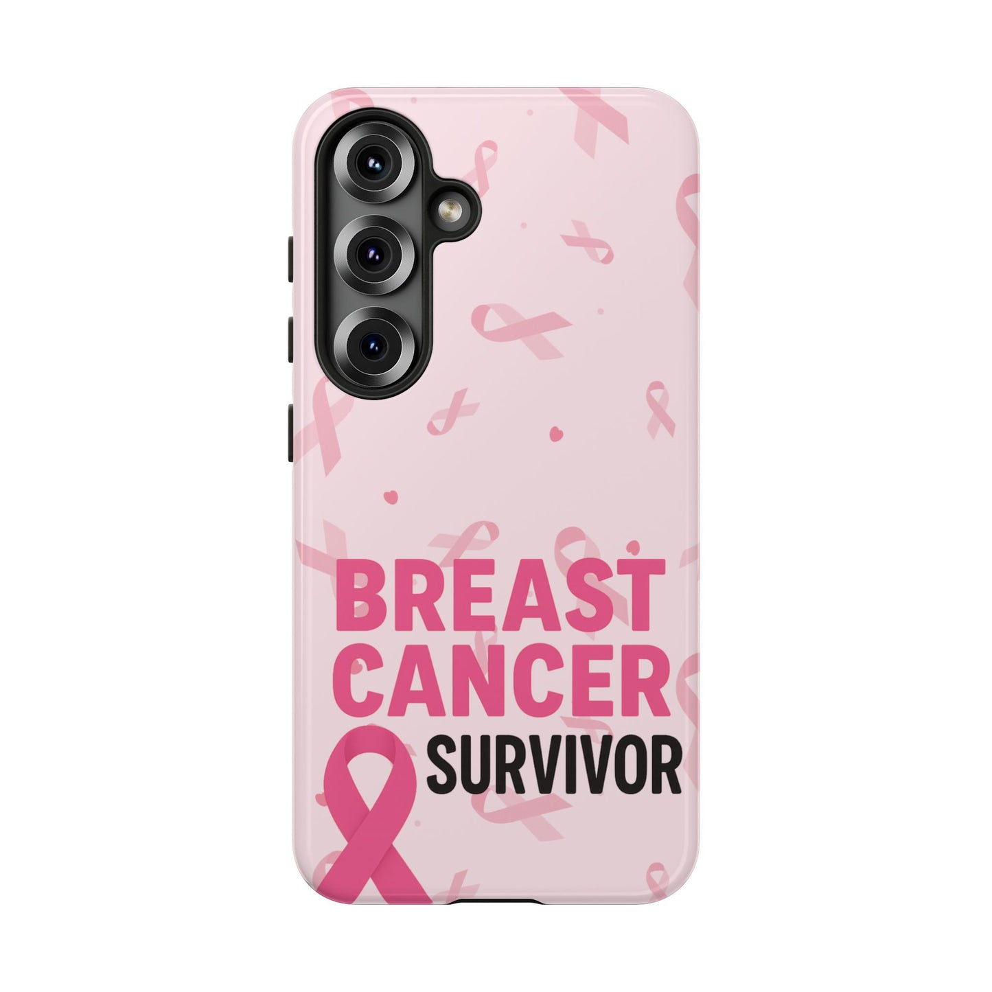 Breast Cancer Survivor Phone Case, Cancer Awareness, Pink Ribbon Design, Tough Cases for Samsung