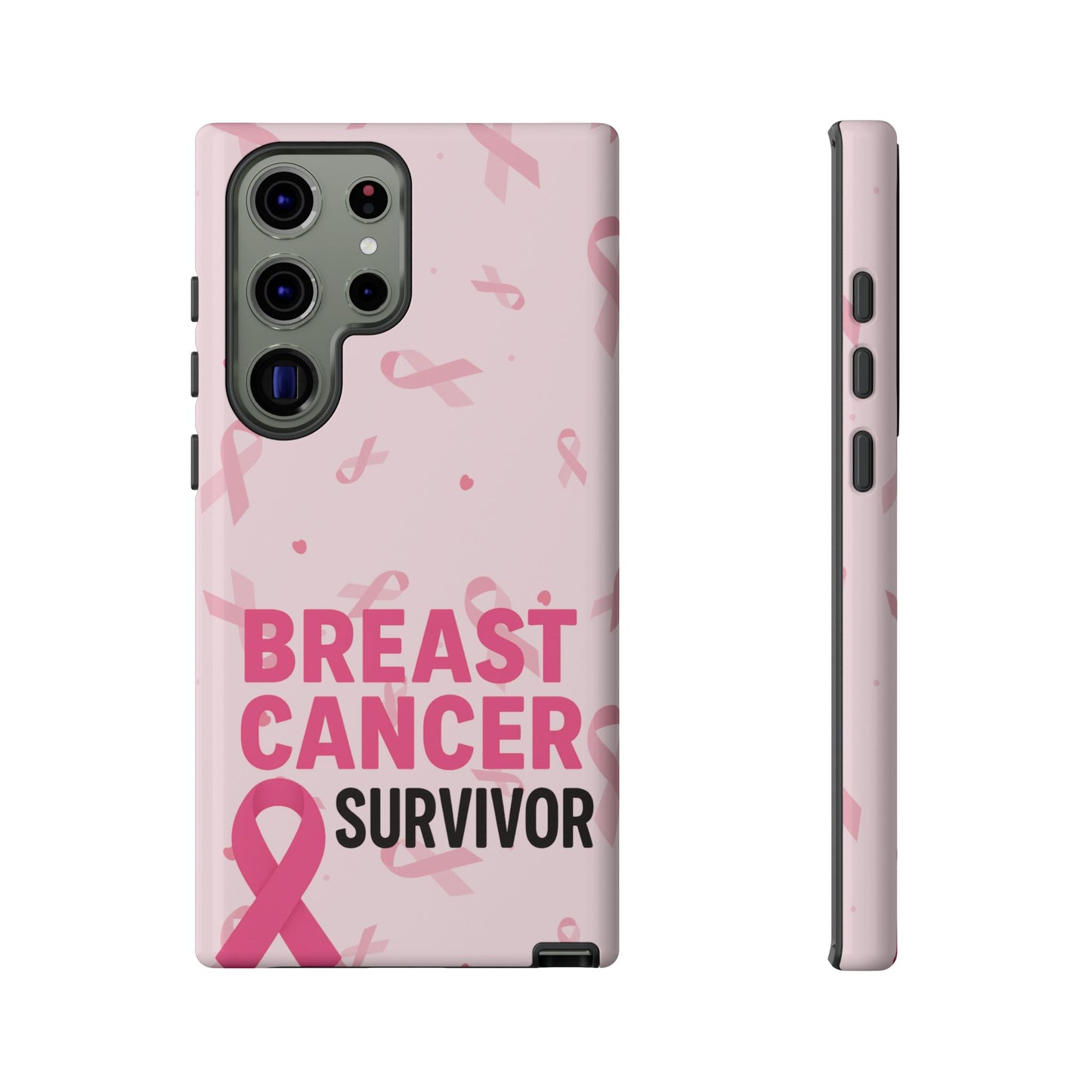 Breast Cancer Survivor Phone Case, Cancer Awareness, Pink Ribbon Design, Tough Cases for Samsung