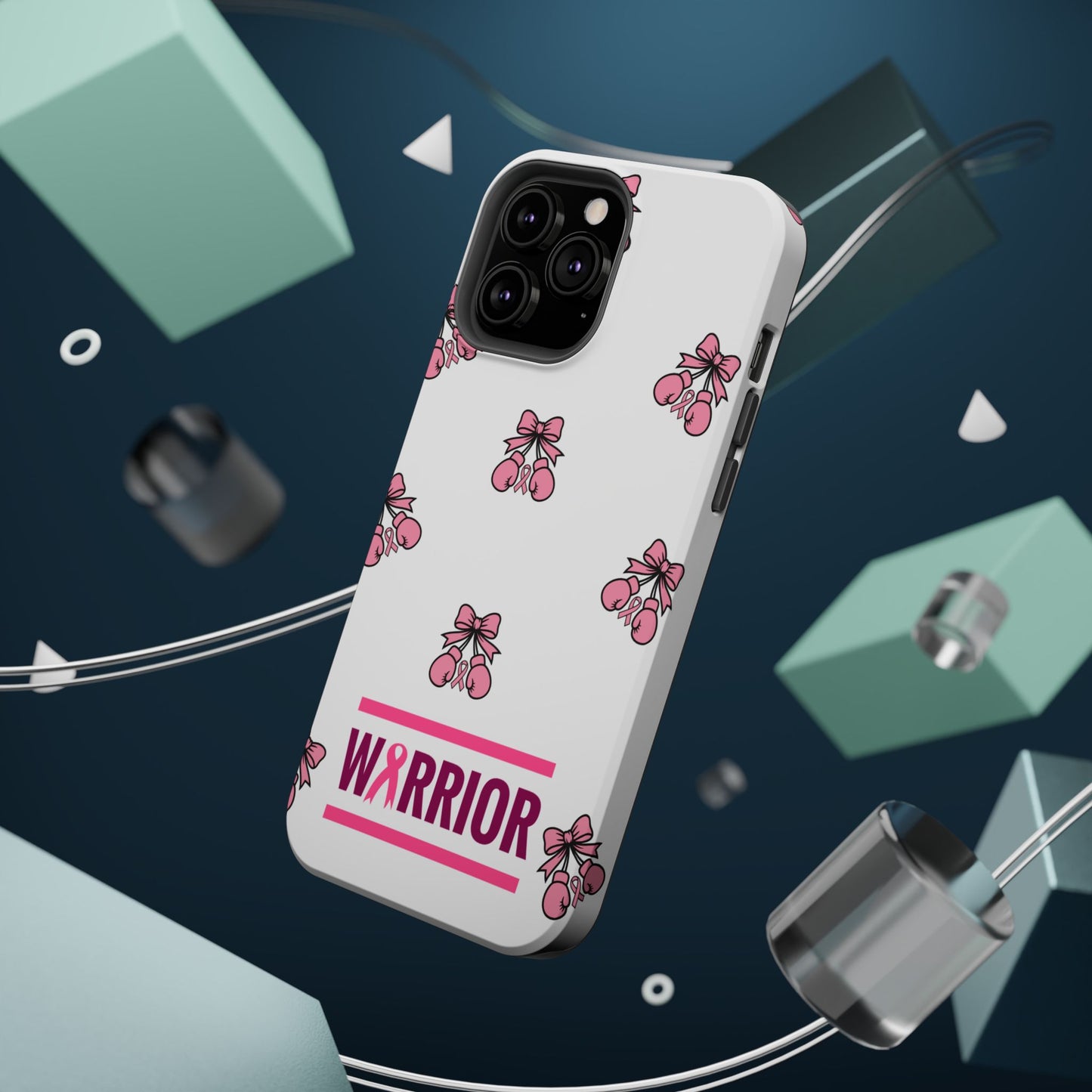 Warrior Bow Pink Magnetic Phone Case, Support Breast Cancer Awareness, Gift for Cancer Fighters for Iphone