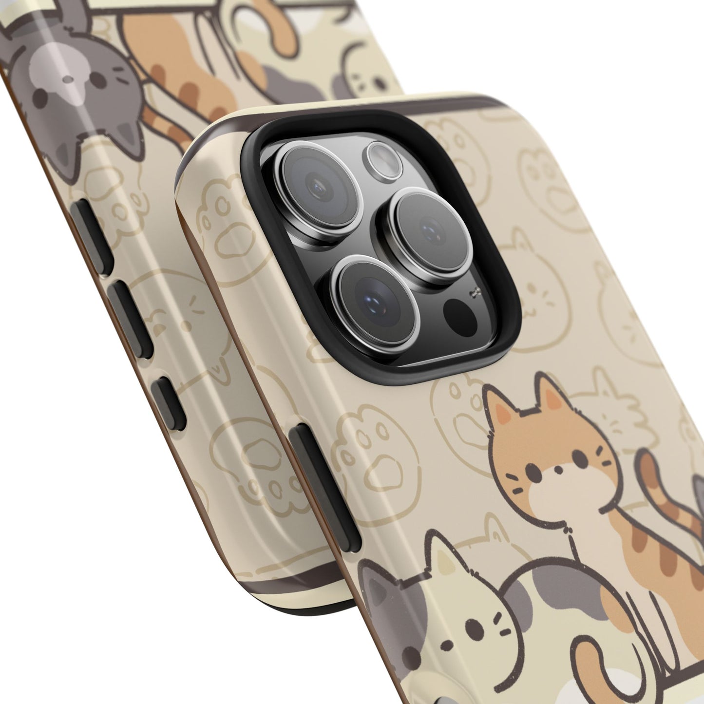 Cute Cat Tough Phone Case - Don’t Touch My Phone!