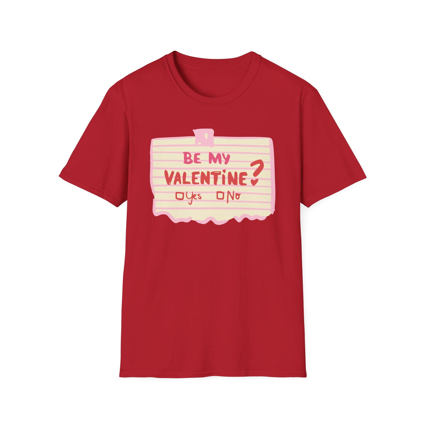Couples Heart Graphic Unisex Softstyle T-Shirt - 'Yes or No' Design