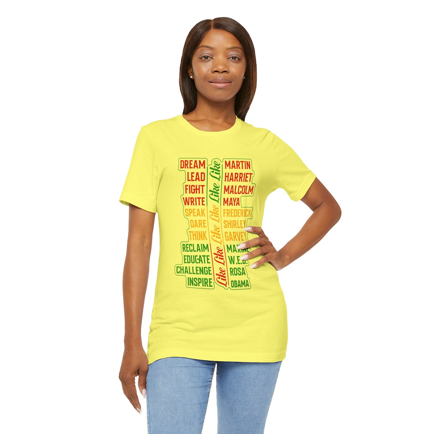 Empowerment Unisex Tee - Juneteenth Dream, Lead, Fight, Write, Celebrate Change & Inspiration