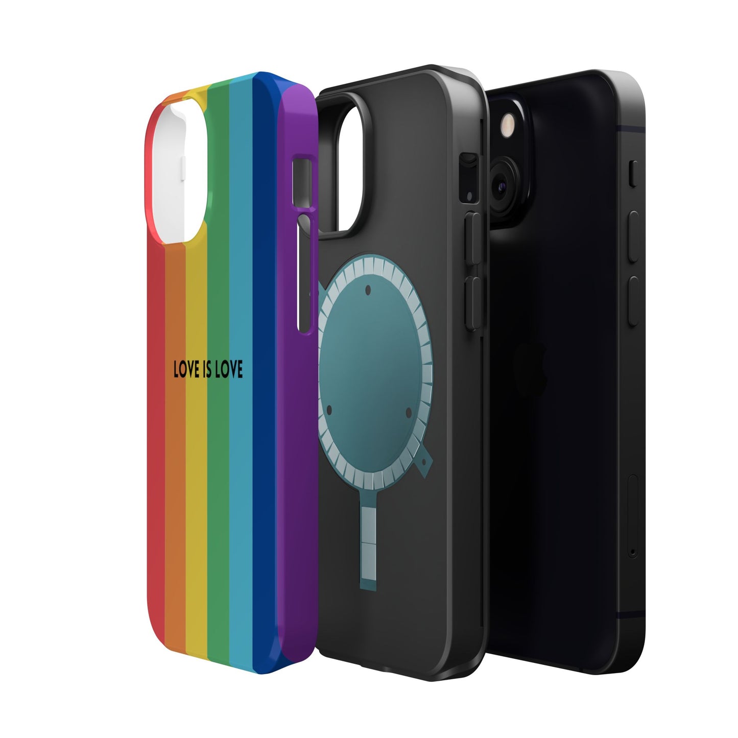 lOVE IS LOVE- Rainbow, LGBTQ+ Pride MAGNETIC Phone Case