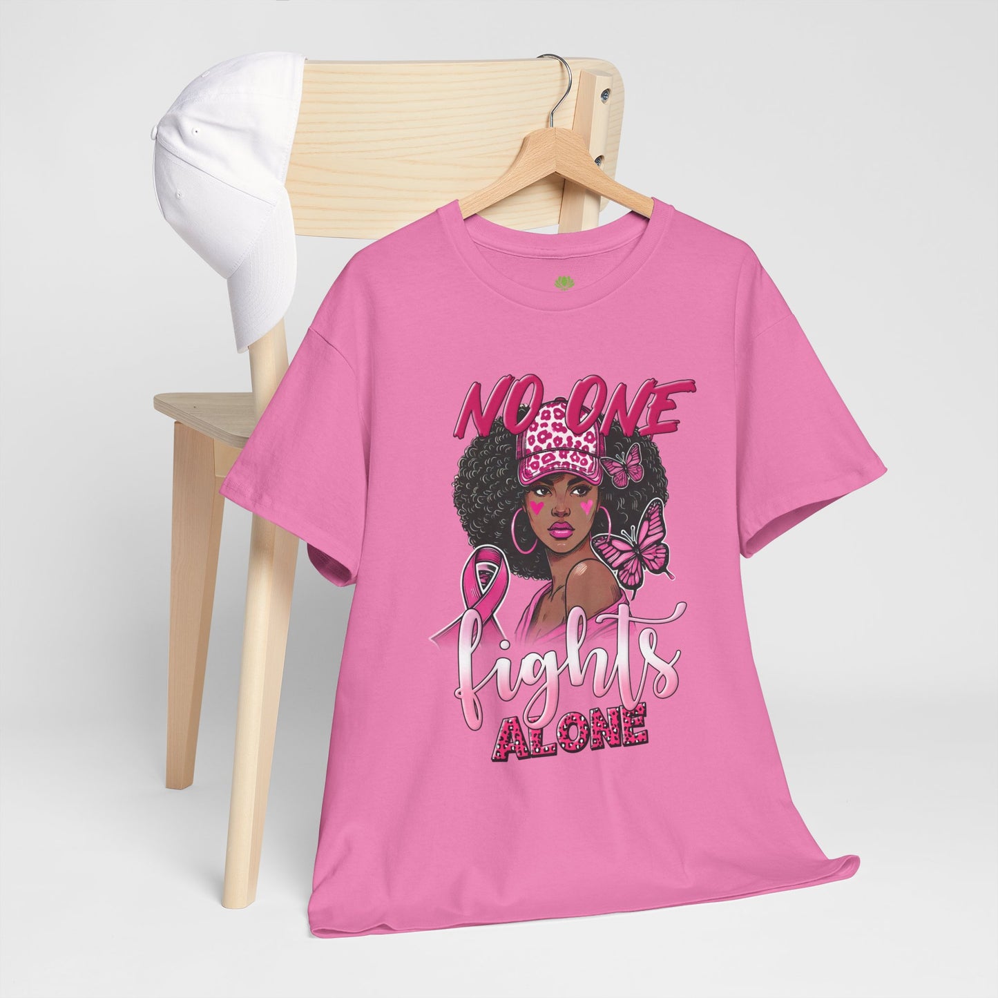 Empowerment Unisex Heavy Cotton Tee - "No One Fights Alone"
