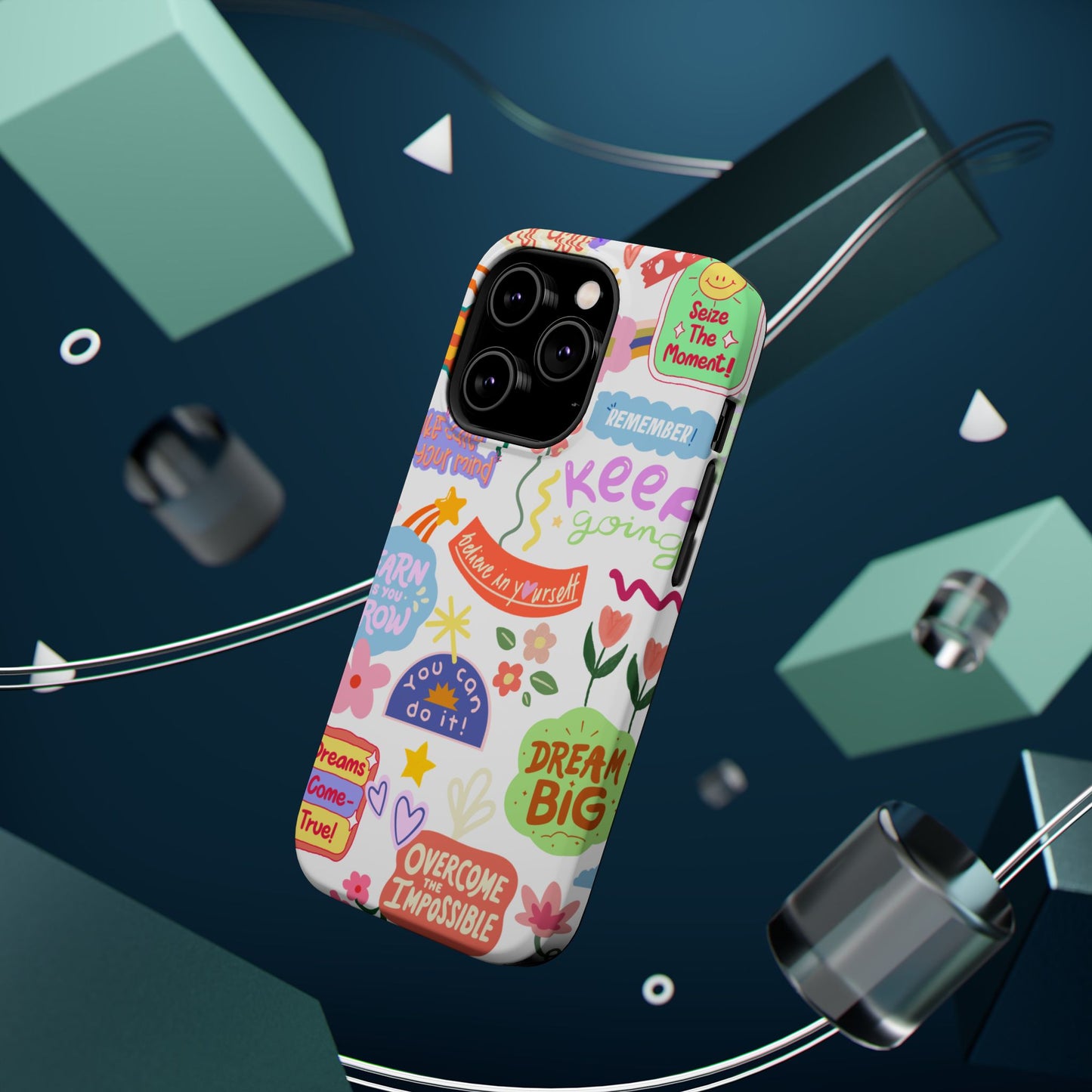 Inspirational, Motivational Phone Case, Cute Floral, Confidence Case, Gift for Her, Positive Vibes