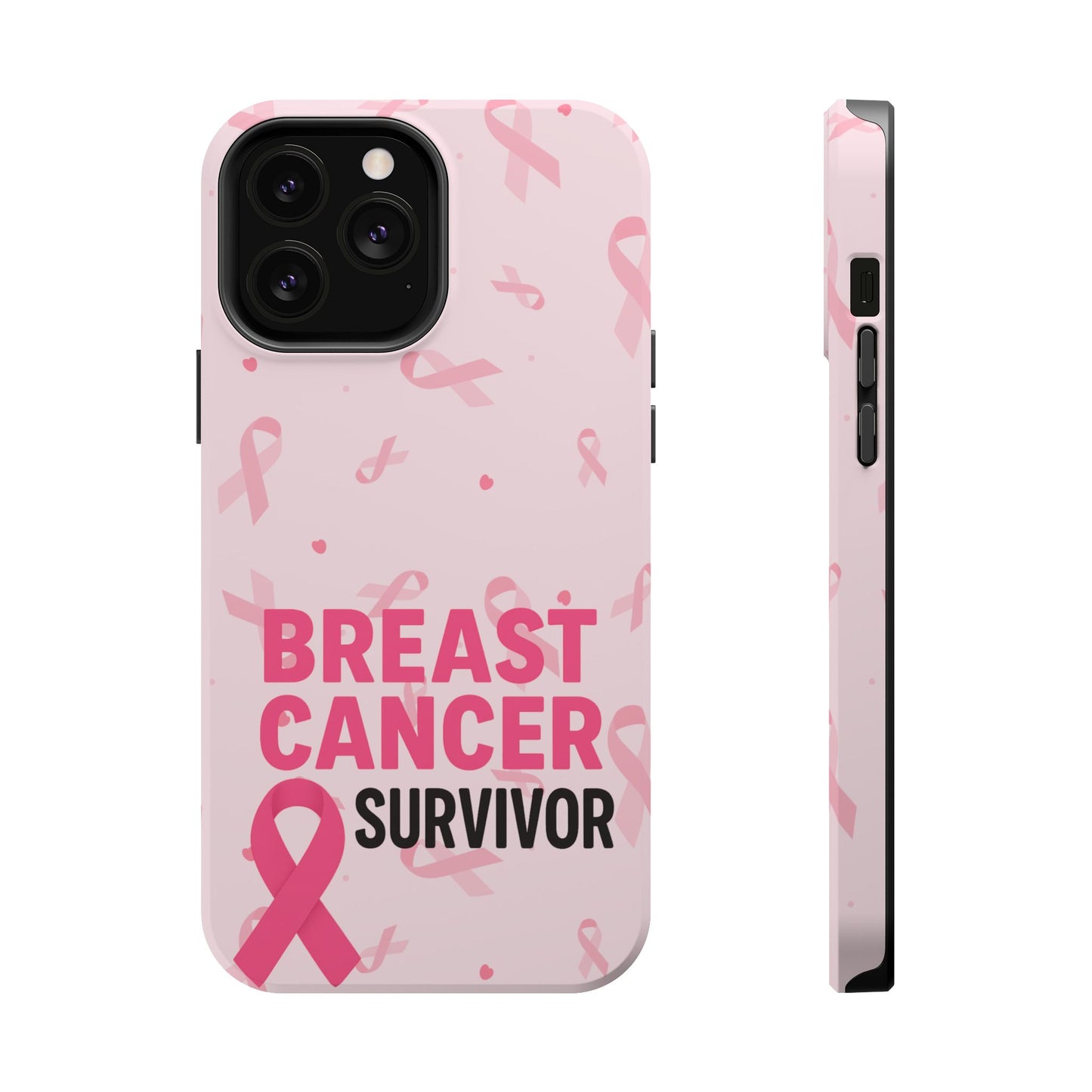 Breast Cancer Survivor Magnetic Phone Case, Impact-Resistant, Pink Ribbon for Iphone