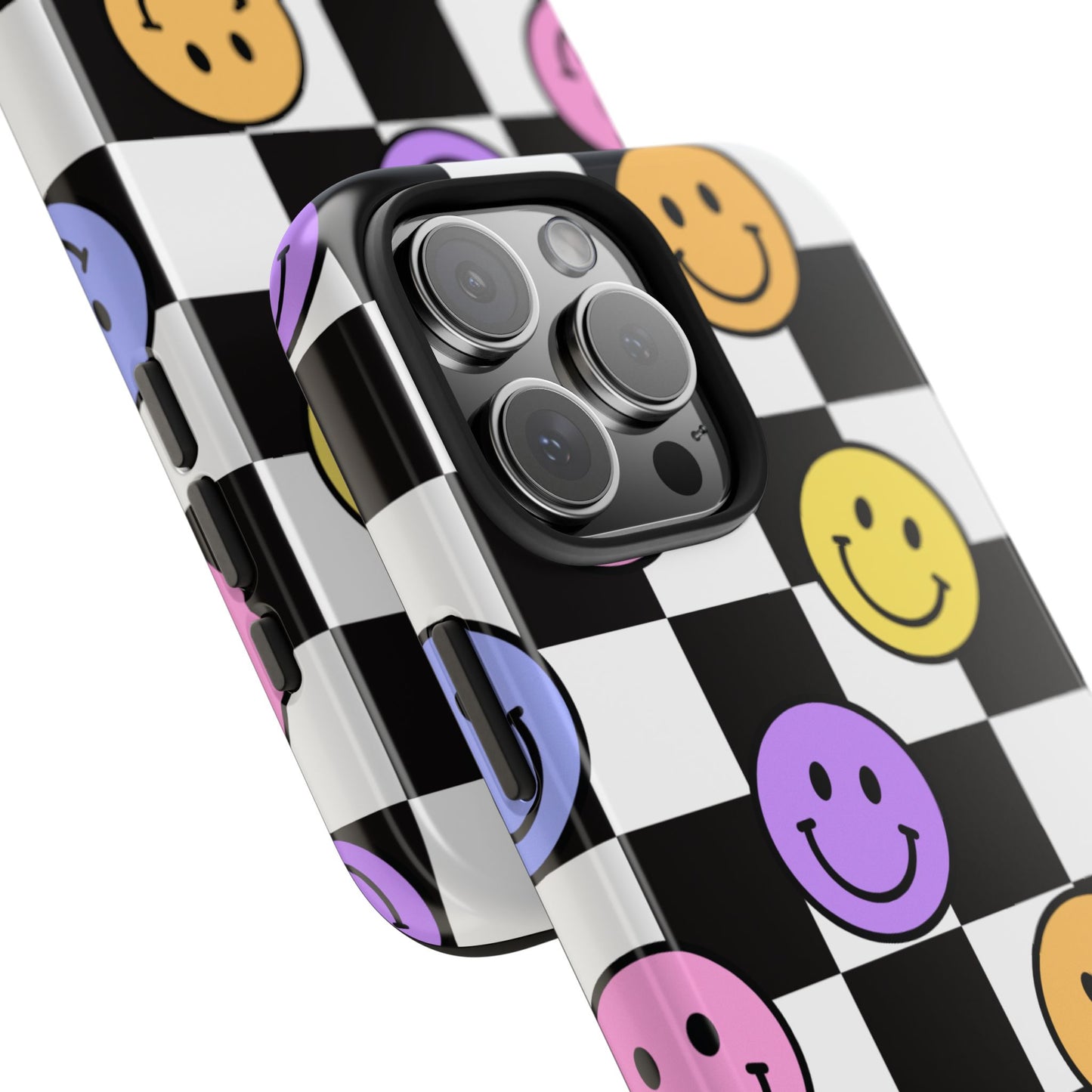 Colorful Smiley Face Phone Case, Durable Phone Cover, Fun Tech Accessories, Great for Gifts, Birthday, Holiday