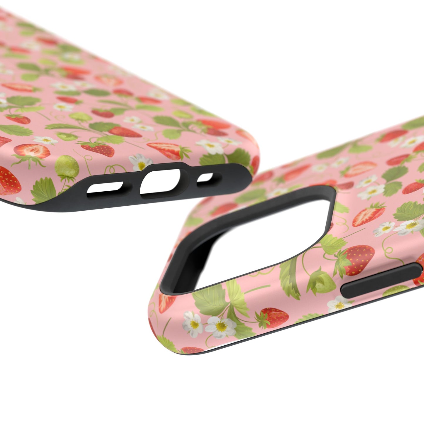 Strawberry Pattern Magnetic Phone Case, Fruit Lover’s Accessory, Cute Gift, Summer Vibe, Phone Protection