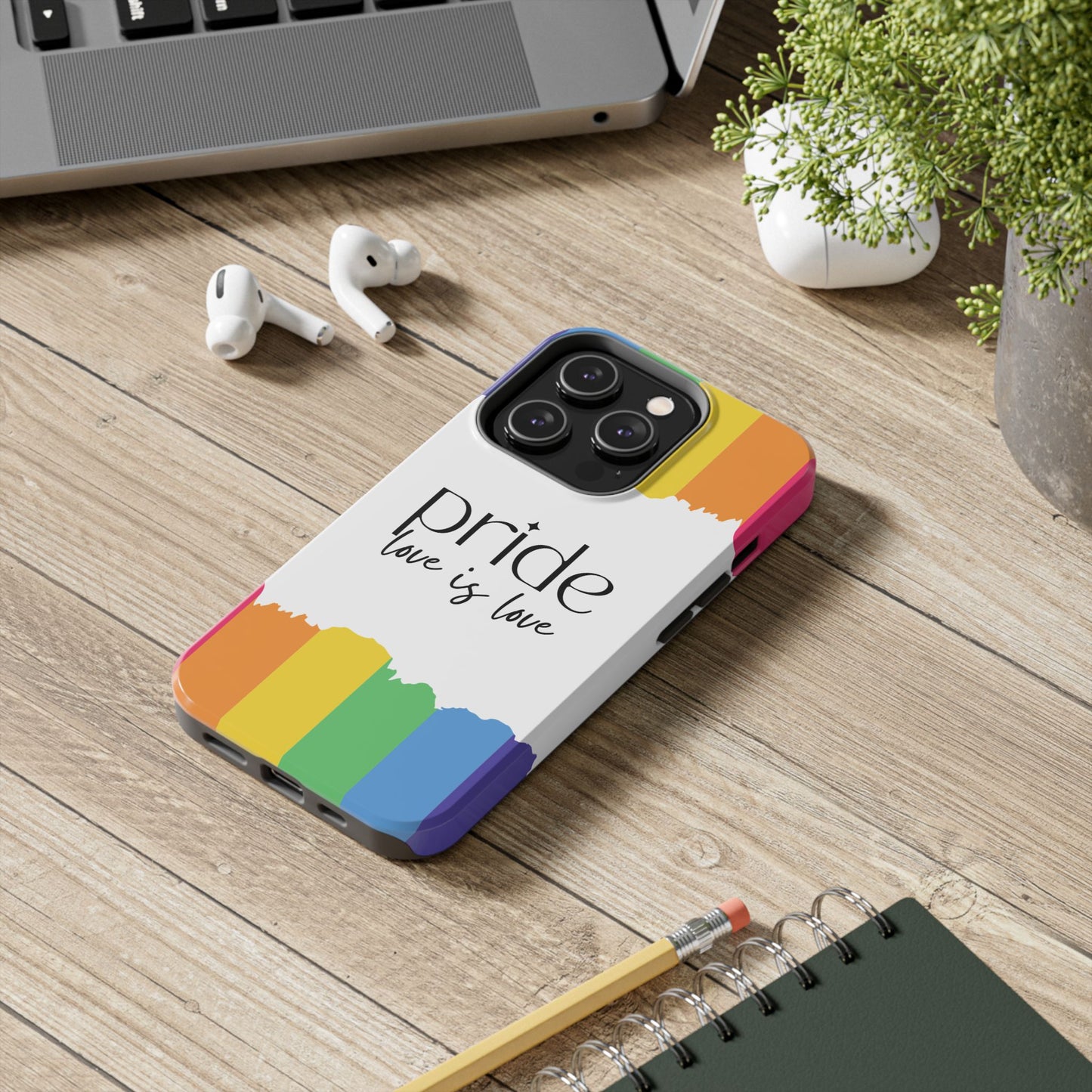 Pride - Love is Love, LGBTQ+, Rainbow Tough Phone Case