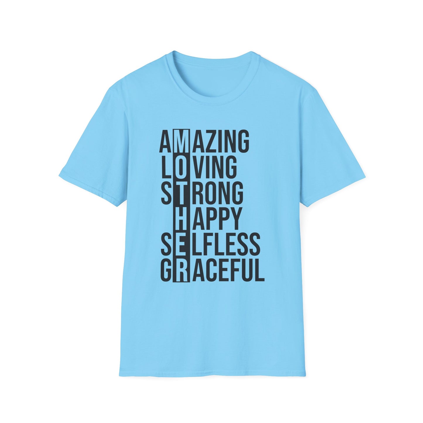 Affirmation T-Shirt - Inspirational Amazing Loving Strong Happy Selfless Graceful-MOTHER