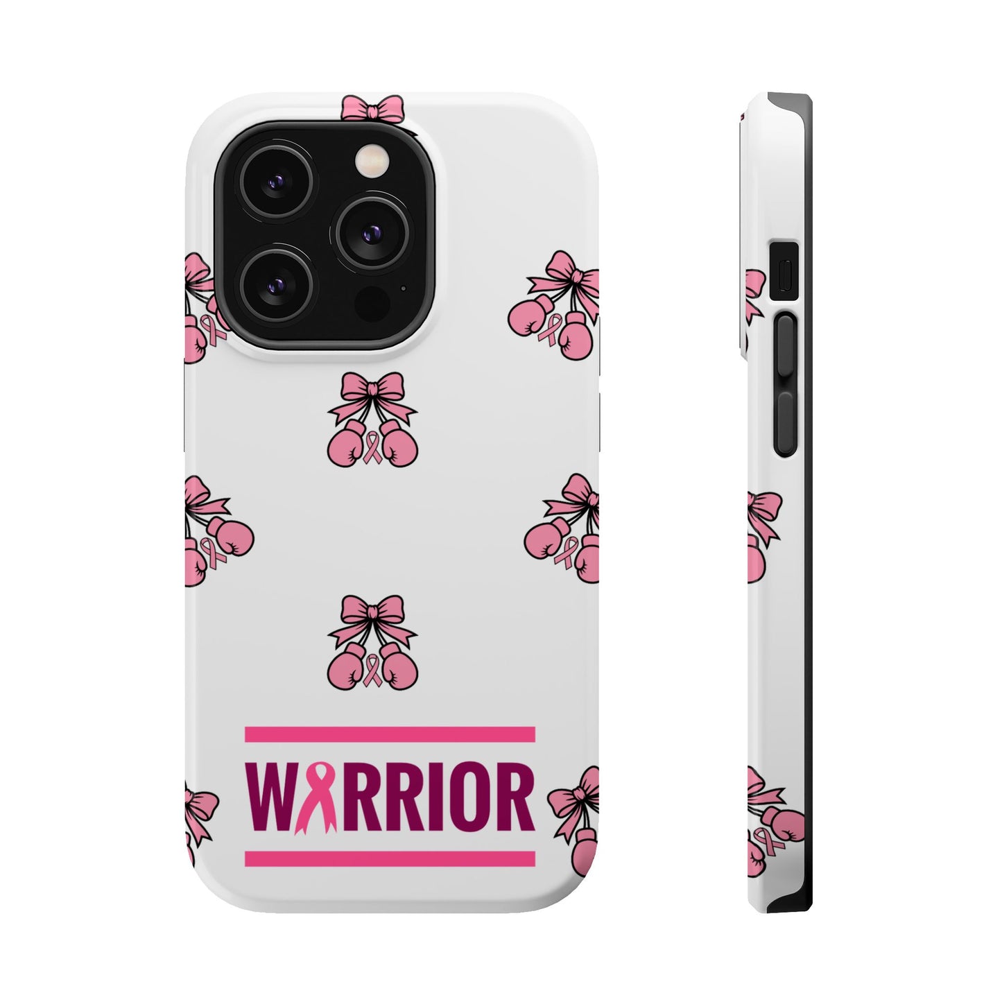 Warrior Bow Pink Magnetic Phone Case, Support Breast Cancer Awareness, Gift for Cancer Fighters for Iphone