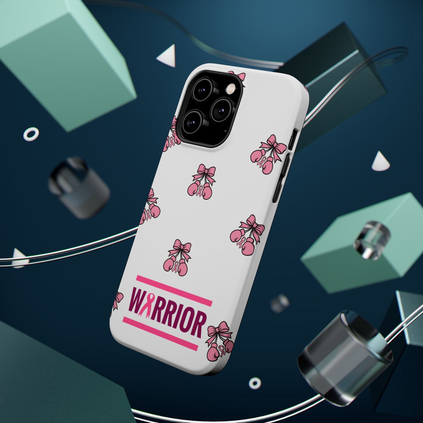 Warrior Bow Pink Magnetic Phone Case, Support Breast Cancer Awareness, Gift for Cancer Fighters for Iphone