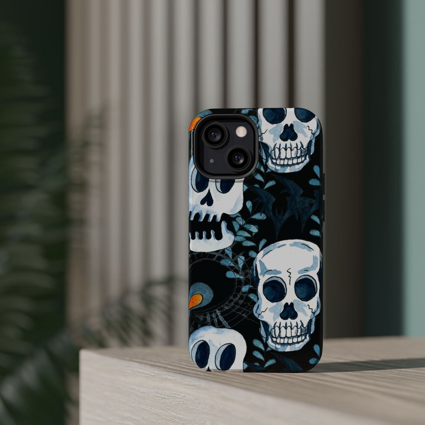 Phone Case - Skull Magnetic Impact-Resistant Case - Halloween - FREE Shipping for Iphone