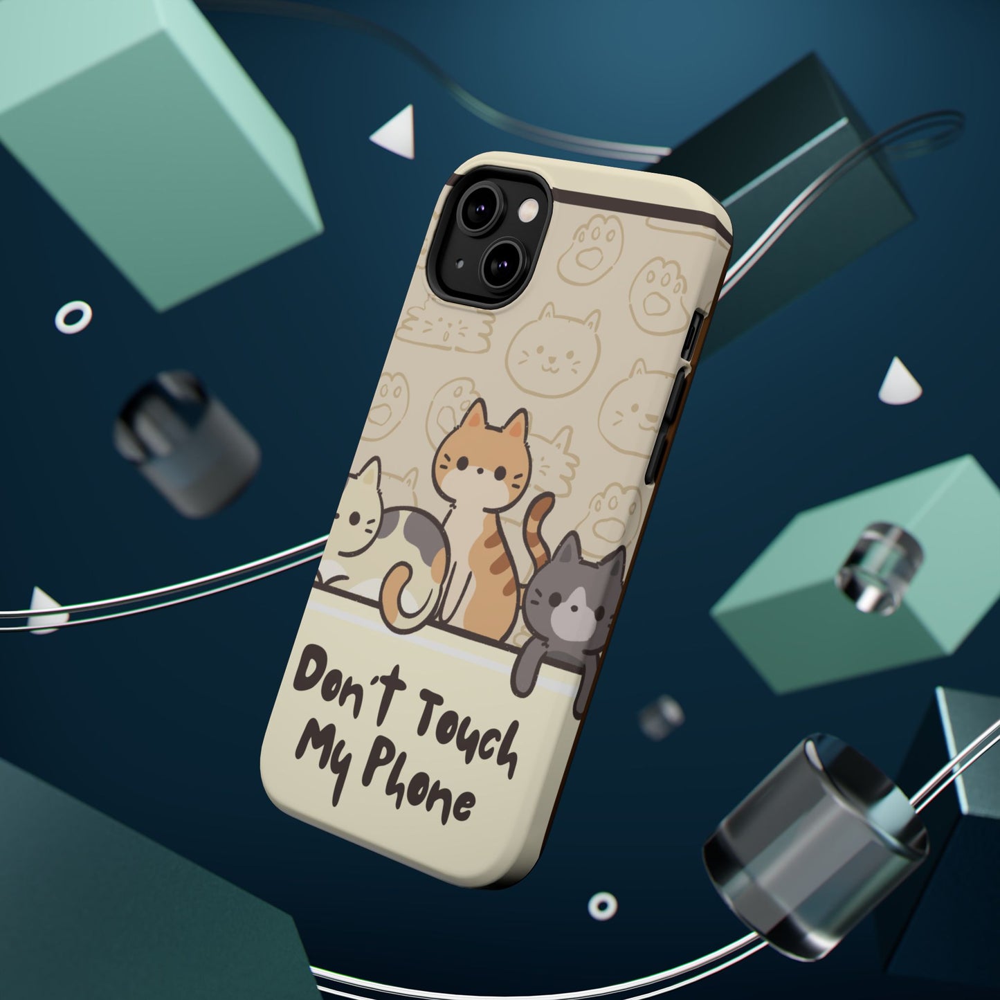 Cute Cat Tough MAGNETIC Phone Case - Don’t Touch My Phone!
