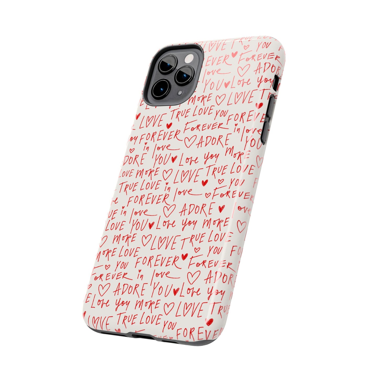 Love Hearts Tough Case for iPhone, Cute Heart Design, Adore You Case, True Love Protection