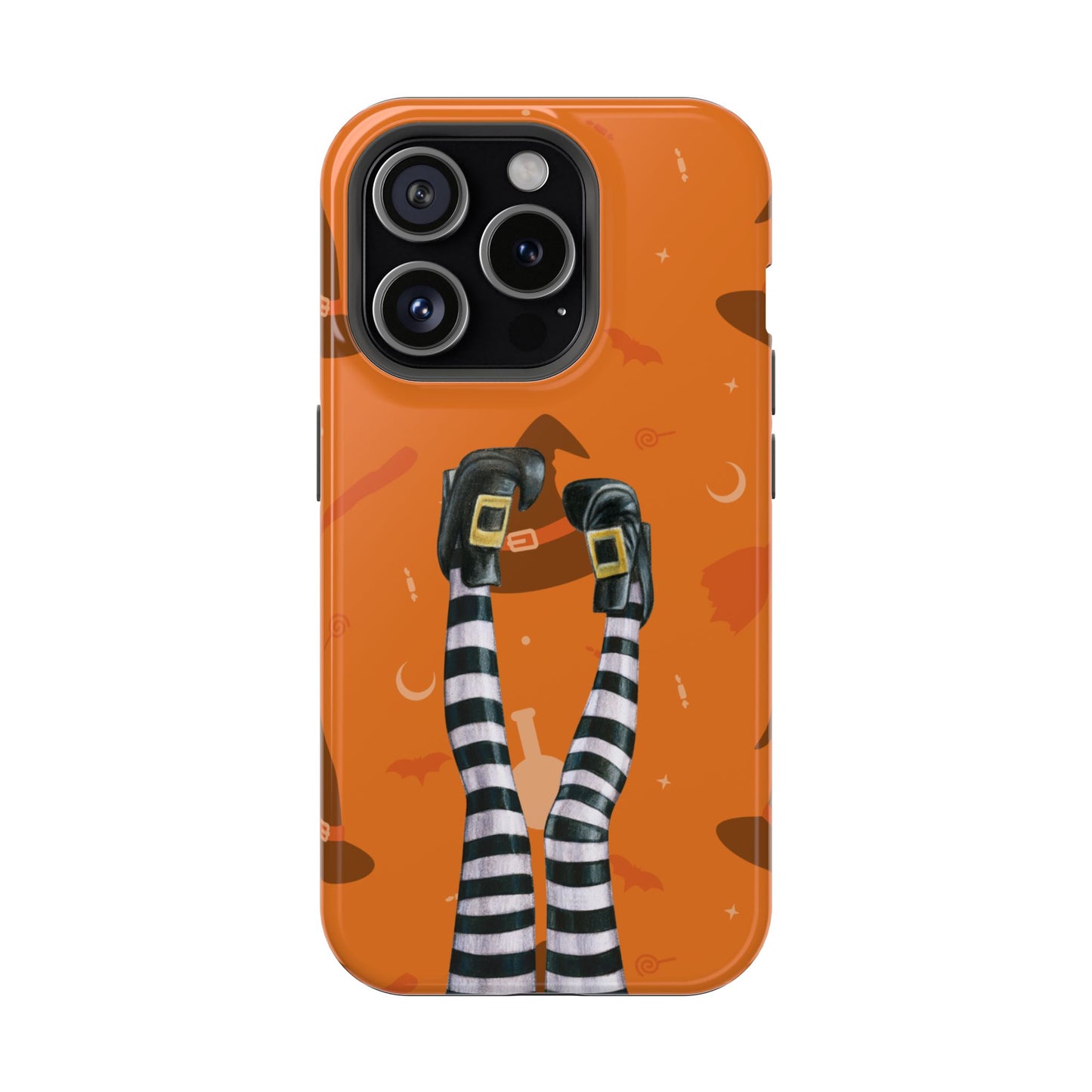 Halloween Magnetic Phone Case, Spooky Design, Witch Legs for Iphone