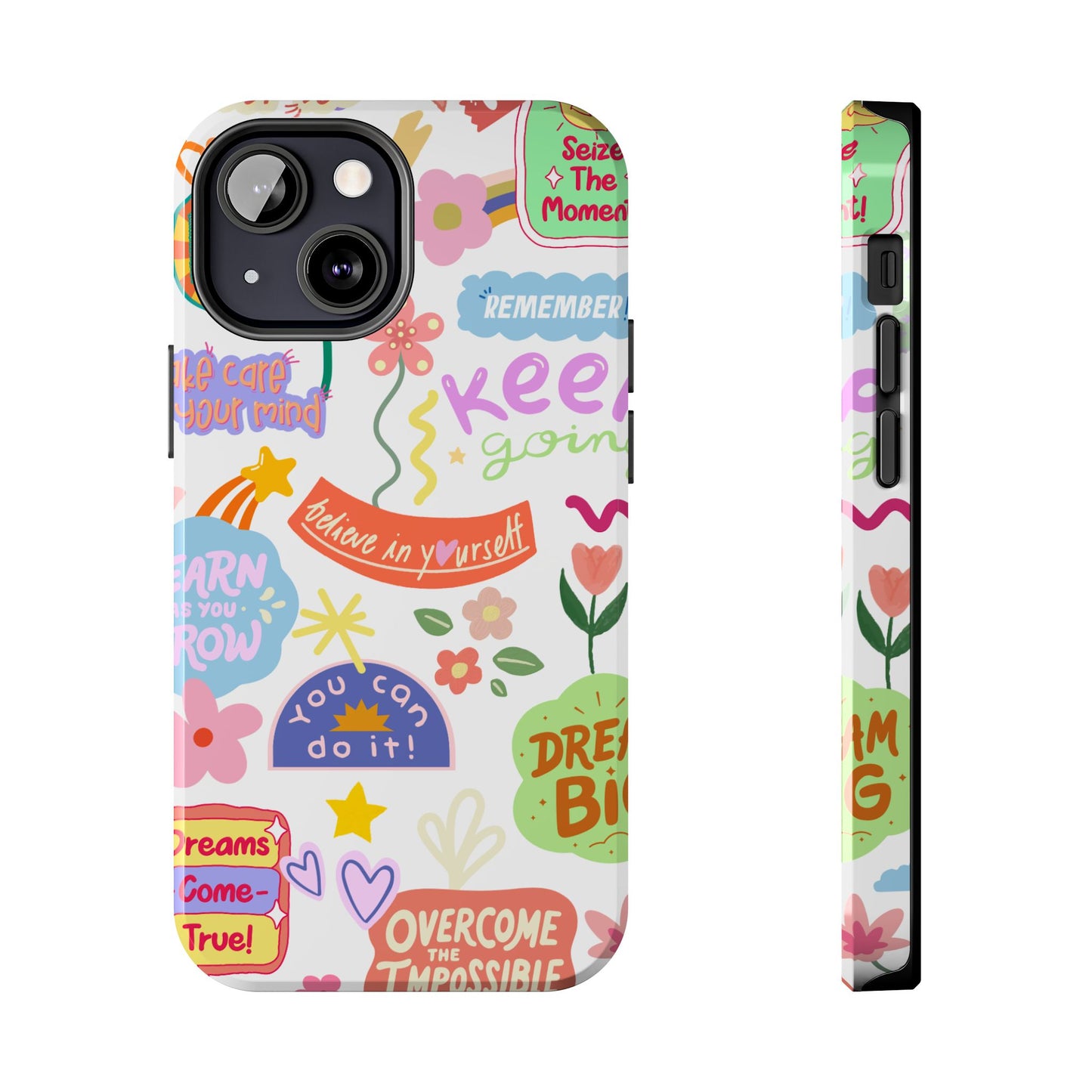Inspirational, Motivational Phone Case, Cute Floral, Confidence Case, Gift for Her, Positive Vibes
