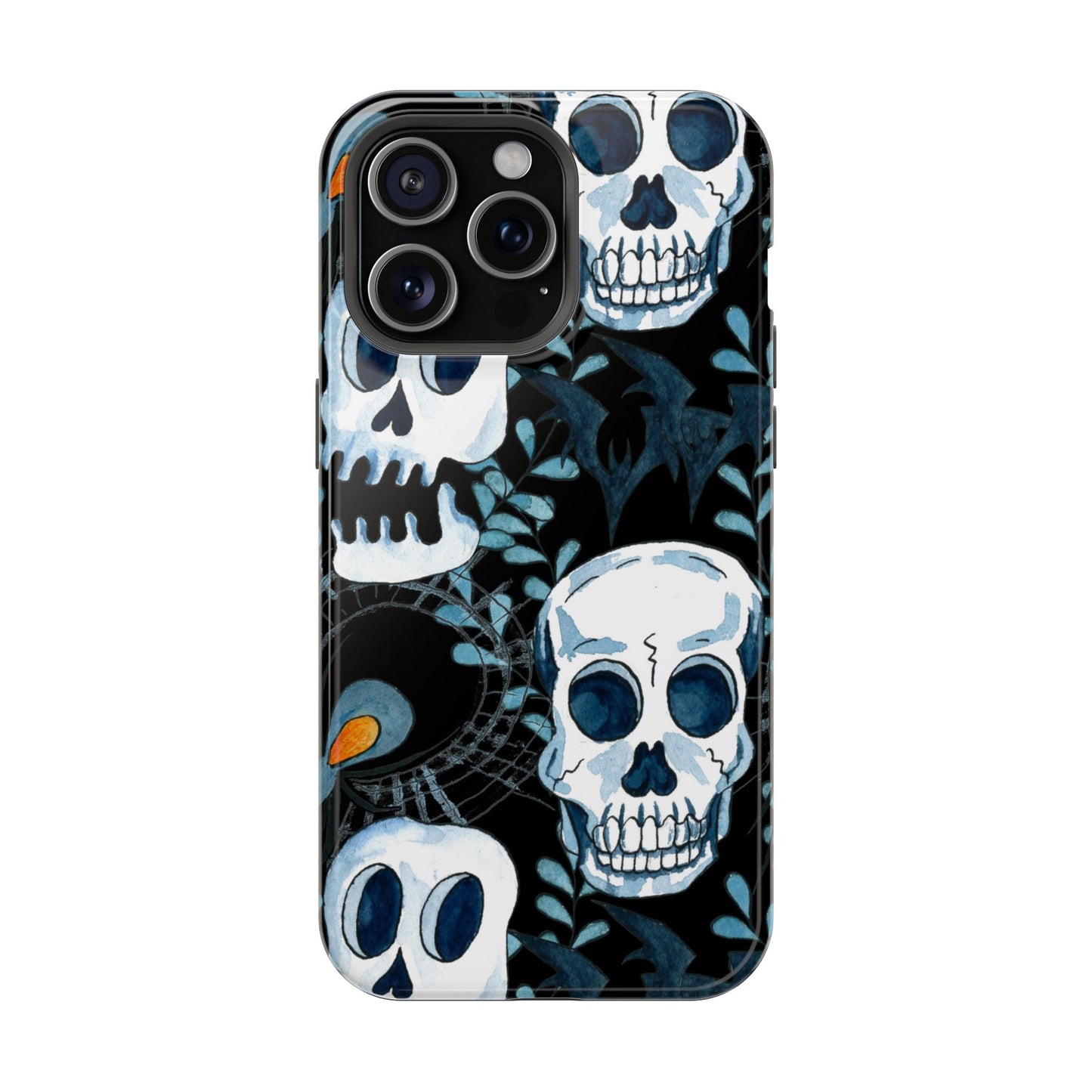 Phone Case - Skull Magnetic Impact-Resistant Case - Halloween - FREE Shipping for Iphone