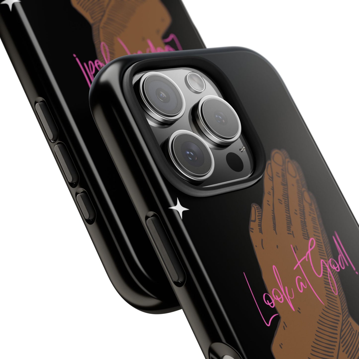 Phone Cases - 'Look at God' Praying Hands Religious Design Tough Case for iPhone