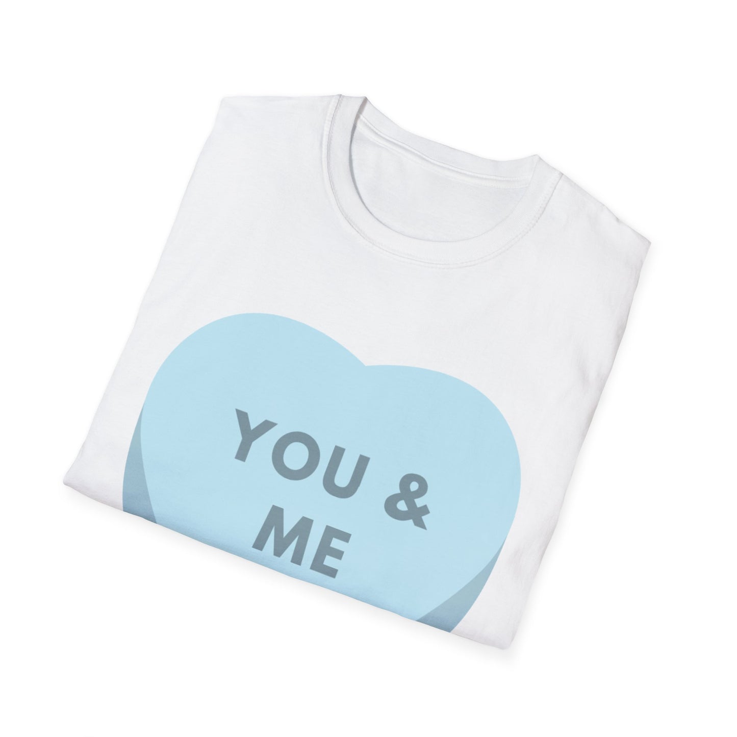 Couples Heart Graphic UnisexT-Shirt - 'You & Me' Design