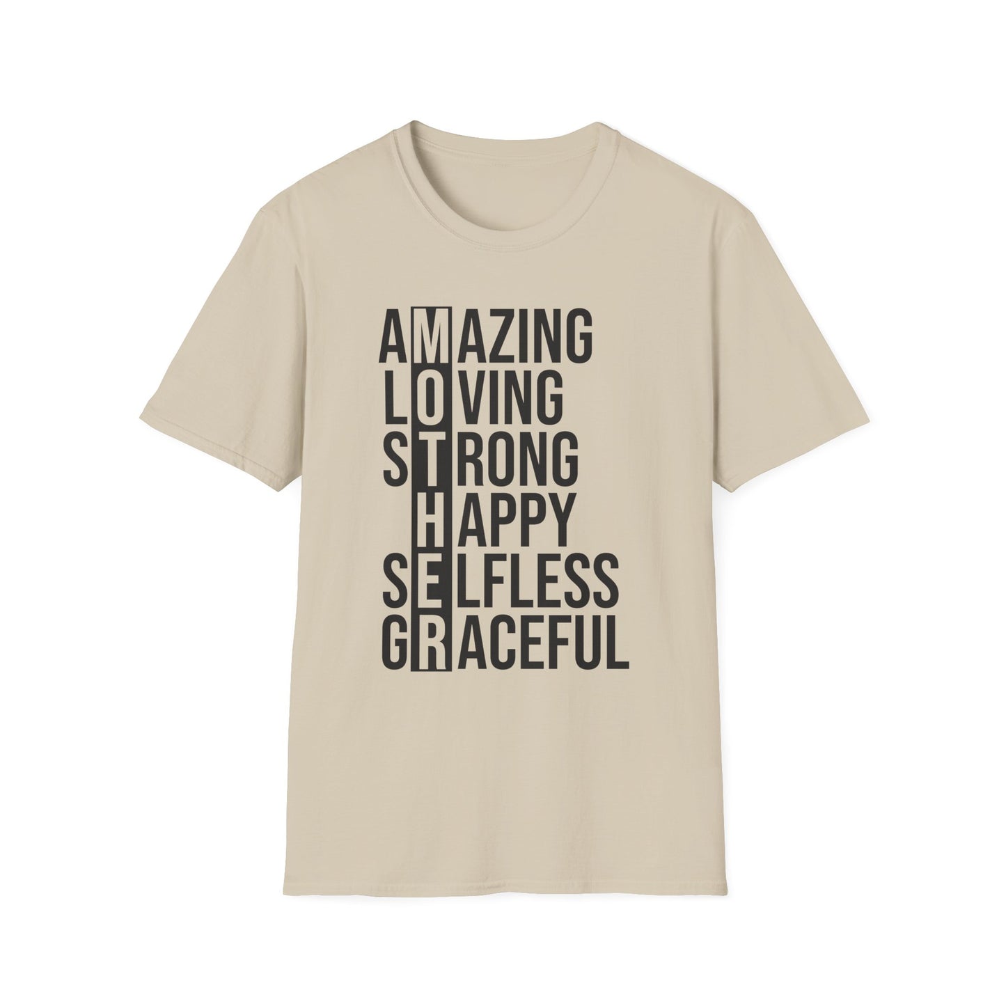Affirmation T-Shirt - Inspirational Amazing Loving Strong Happy Selfless Graceful-MOTHER