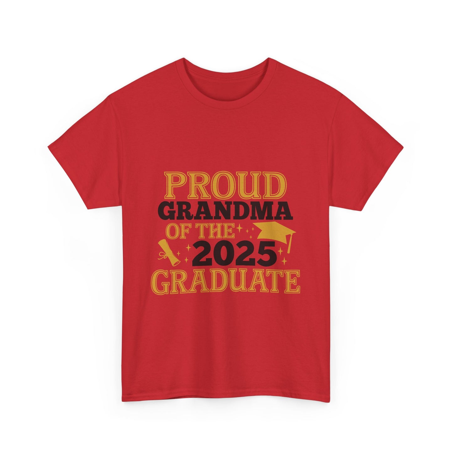 Proud Grandma Unisex Heavy Cotton Tee for Graduates 2025