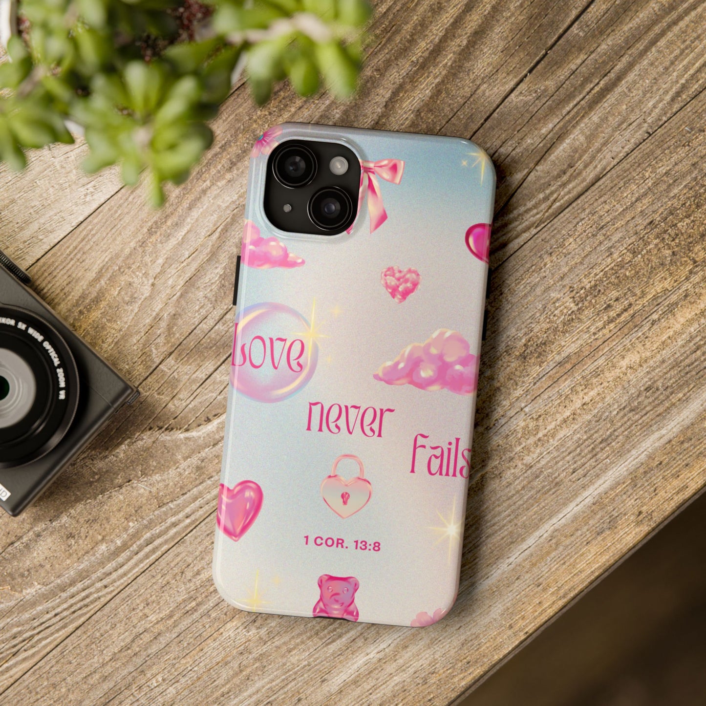 Love Never Fails Bible Verse Tough Phone Case