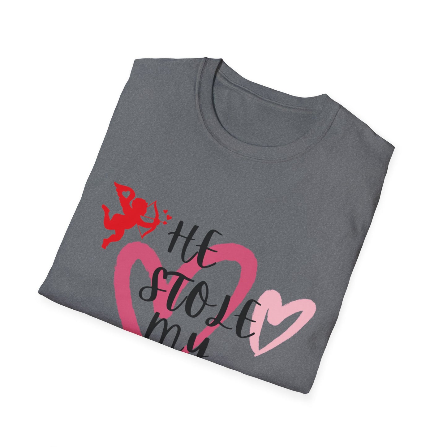 He Stole My Heart Unisex T-Shirt - Cute Valentine’s Day Couple Shift