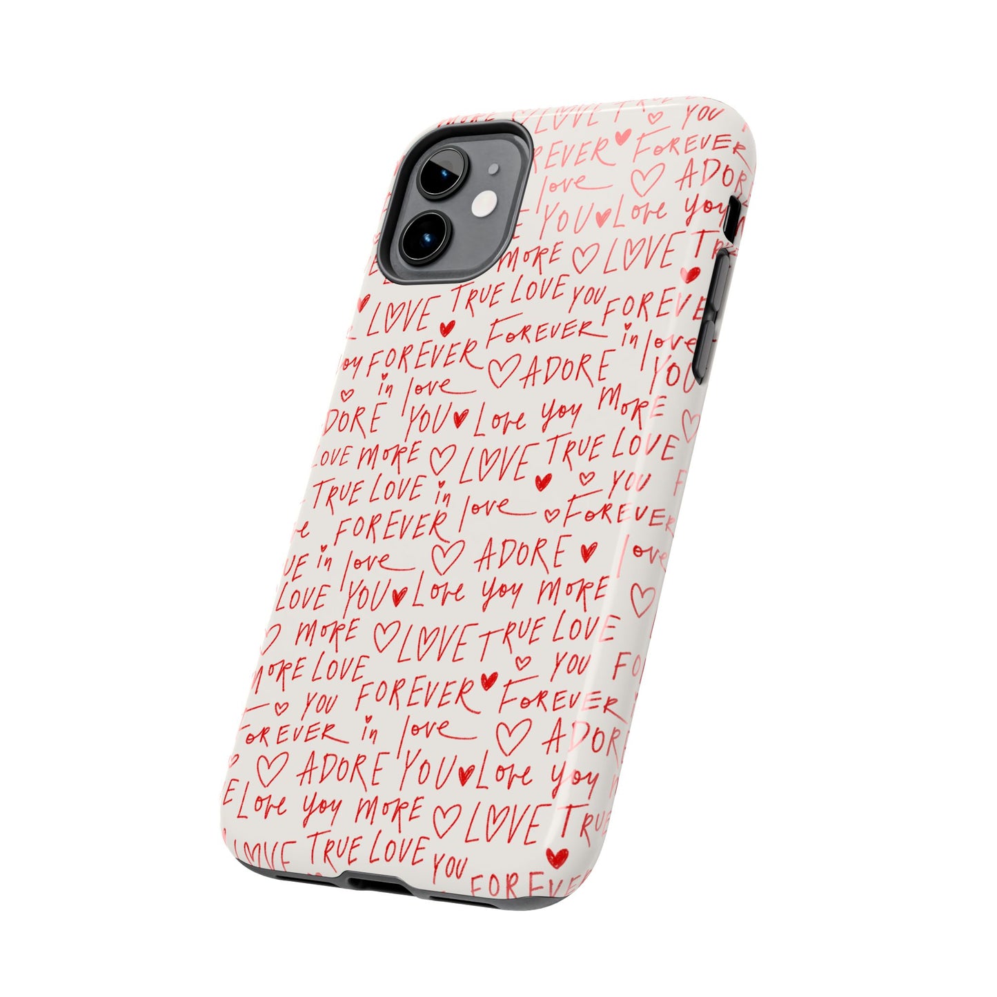 Love Hearts Tough Case for iPhone, Cute Heart Design, Adore You Case, True Love Protection