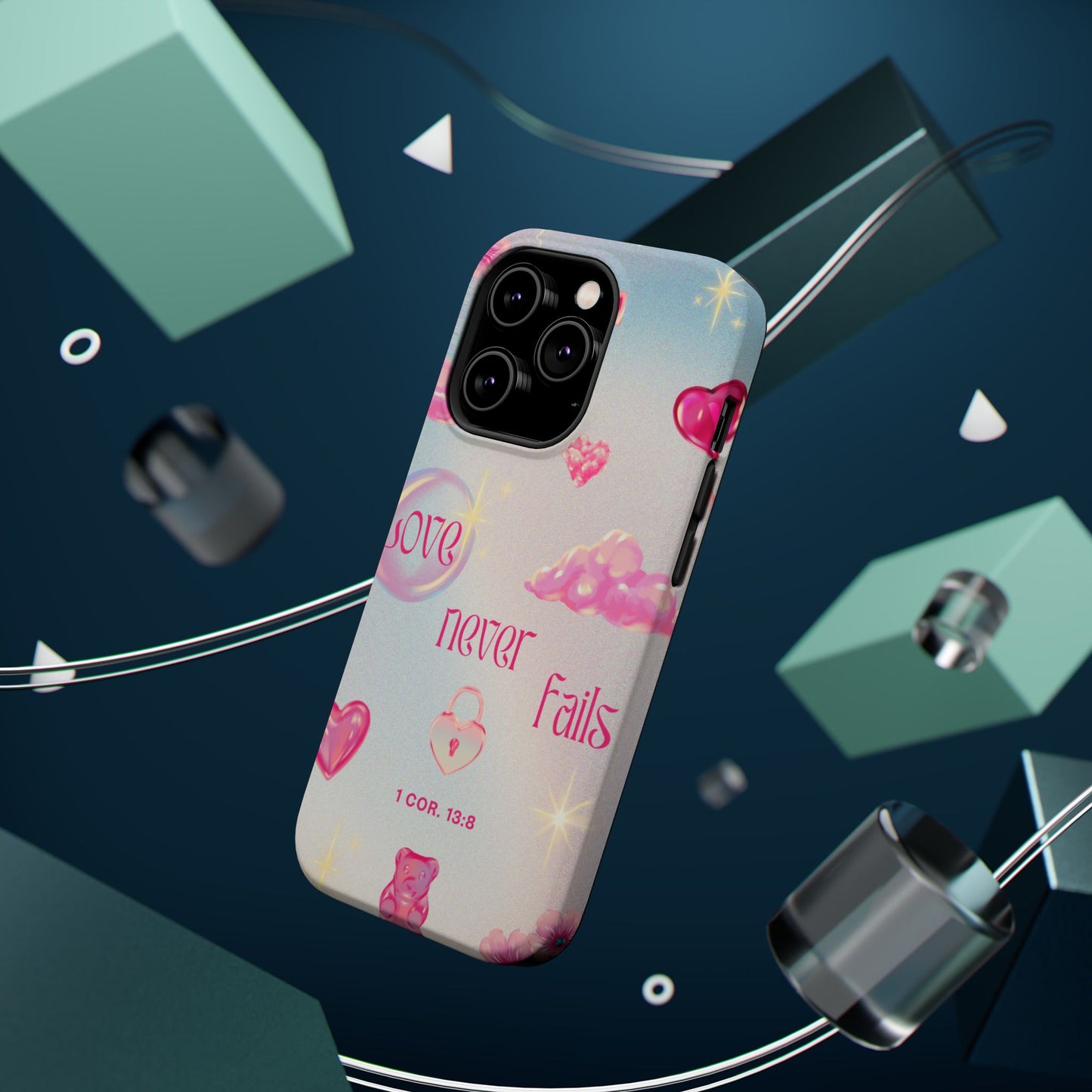 Love Never Fails Bible Verse Tough MAGNETIC Phone Case