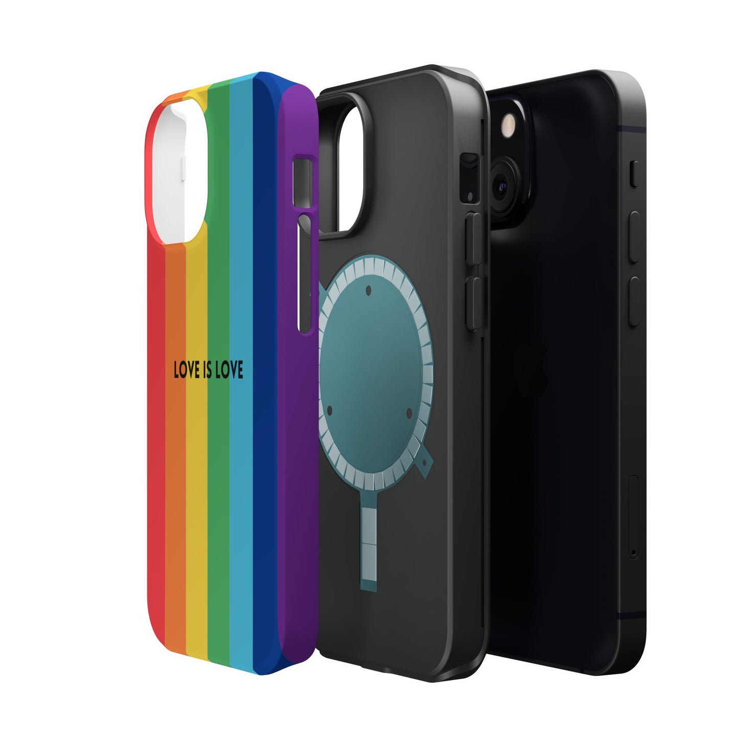 lOVE IS LOVE- Rainbow, LGBTQ+ Pride MAGNETIC Phone Case