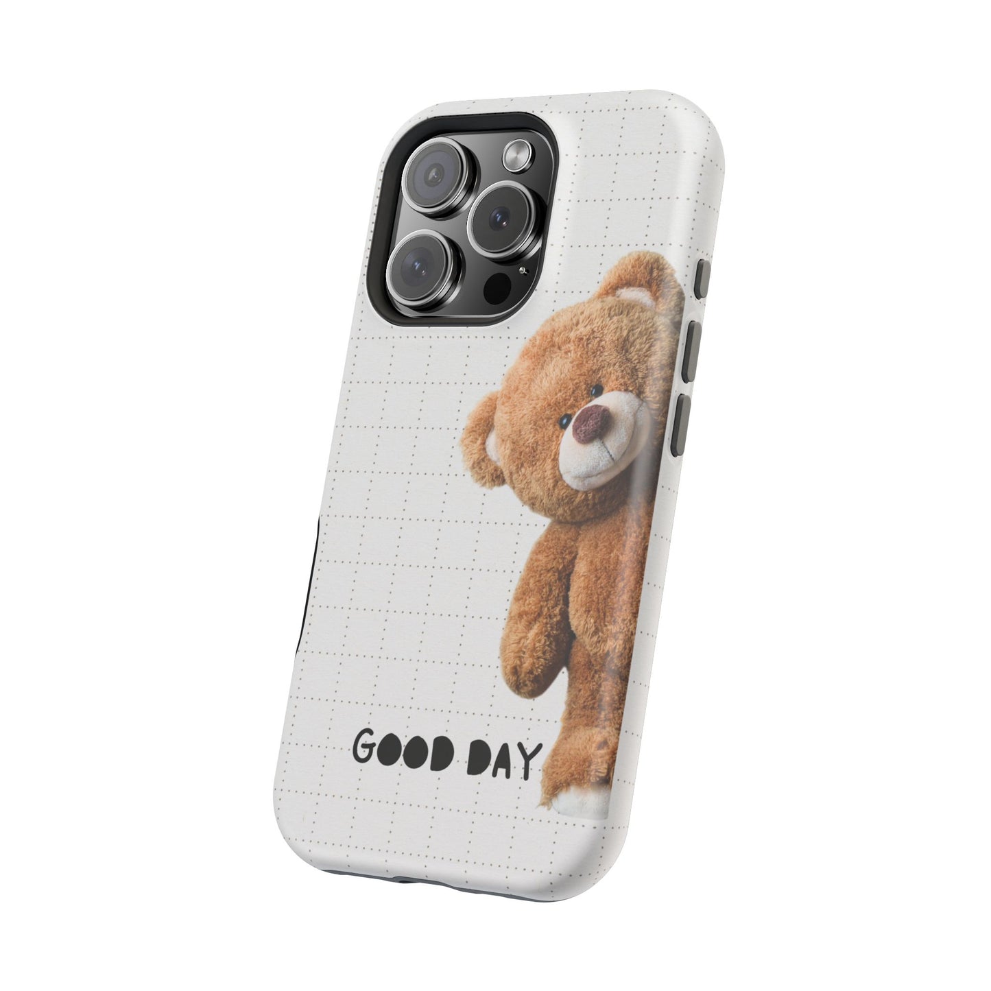 Good Day Teddy Bear MAGNETIC Phone Cases, Cute, Gift for Friends, Teddy Bear Lover's Case