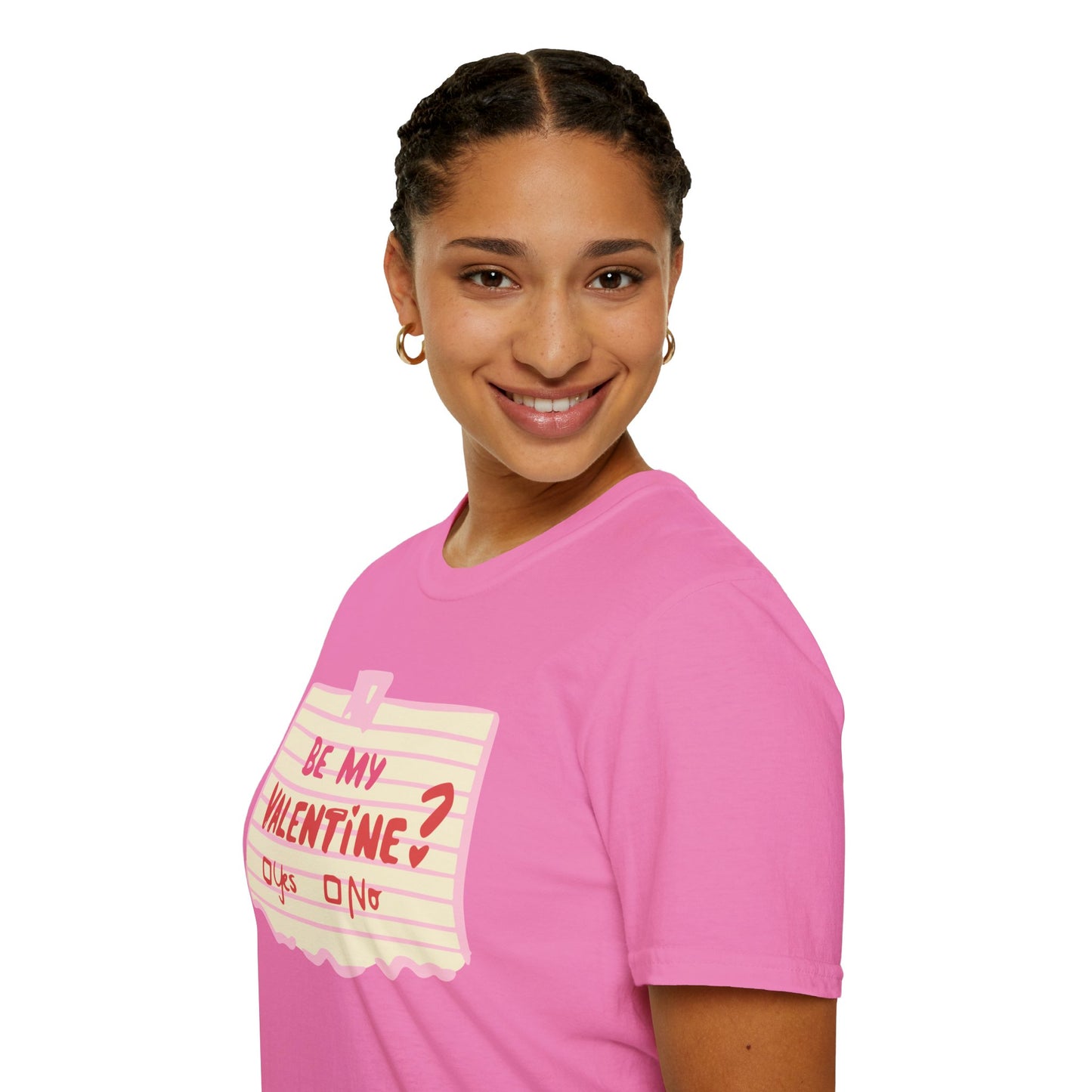 Couples Heart Graphic Unisex Softstyle T-Shirt - 'Yes or No' Design