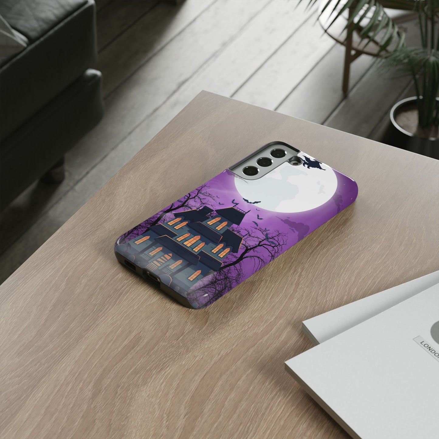 Halloween Haunted, Spooky House, Witchy Vibe Phone Case for Samsung