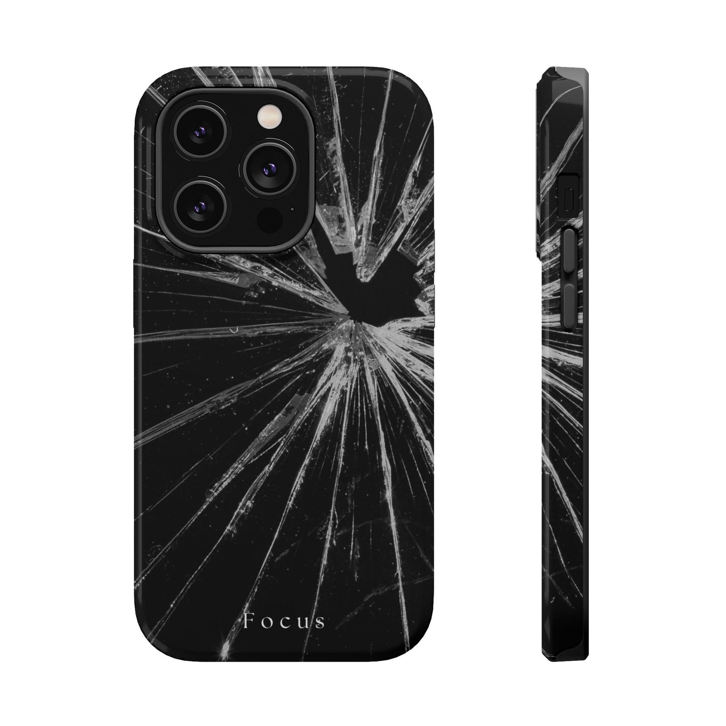 Durable Magnetic FOCUS Broken Glass Stylish Tough Case