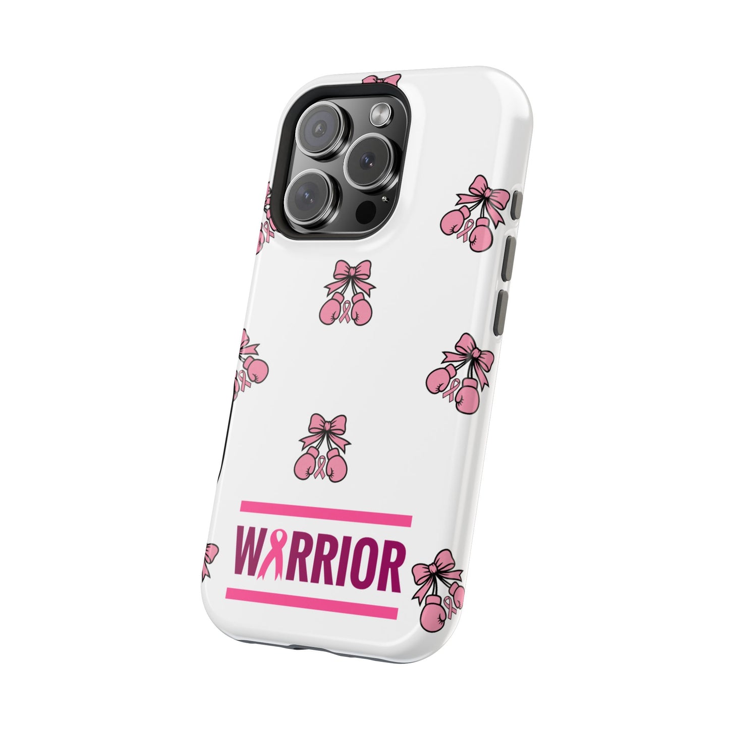 Warrior Bow Pink Magnetic Phone Case, Support Breast Cancer Awareness, Gift for Cancer Fighters for Iphone