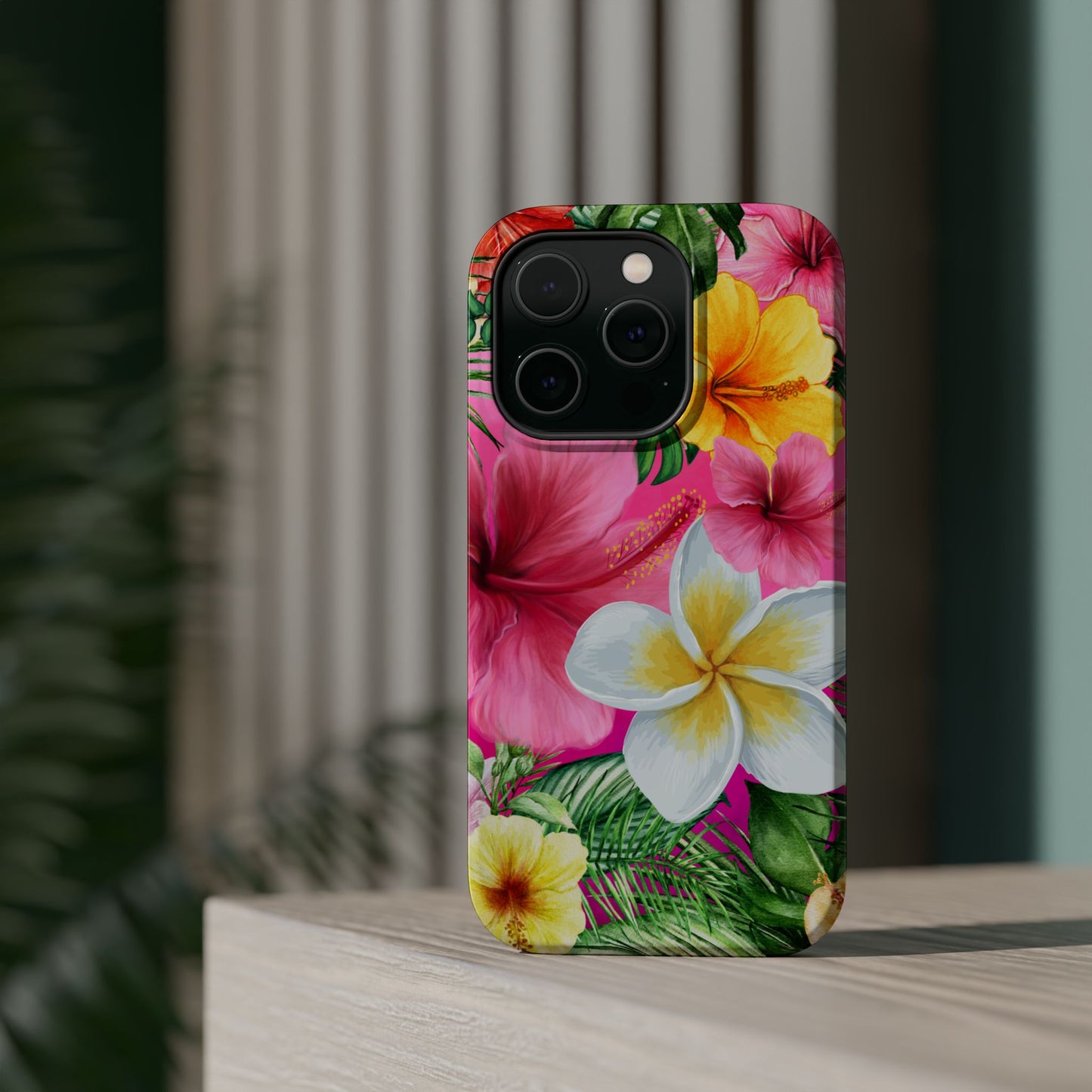 Tropical Floral MAGNETIC Phone Case - Tough, Durable, Chic Protection, Summer Vibes, Gift for Her