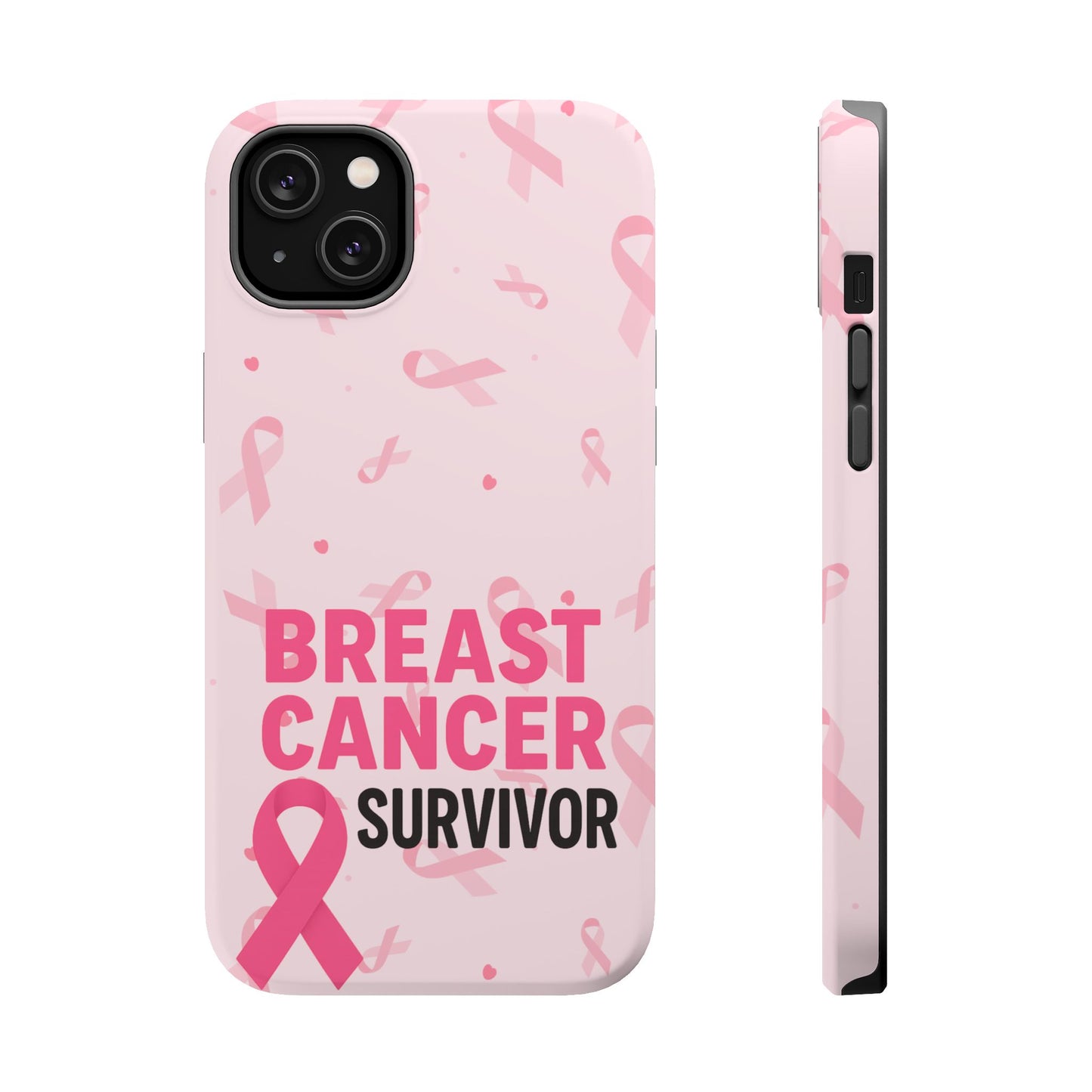 Breast Cancer Survivor Magnetic Phone Case, Impact-Resistant, Pink Ribbon for Iphone