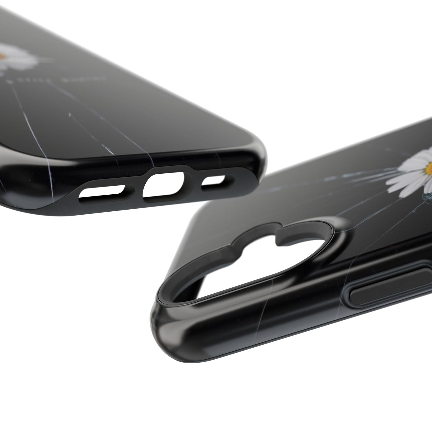 Flawed But Still Worthy Phone Case - Tough Cases, Inspirational Gift, Floral Design, Self-Love