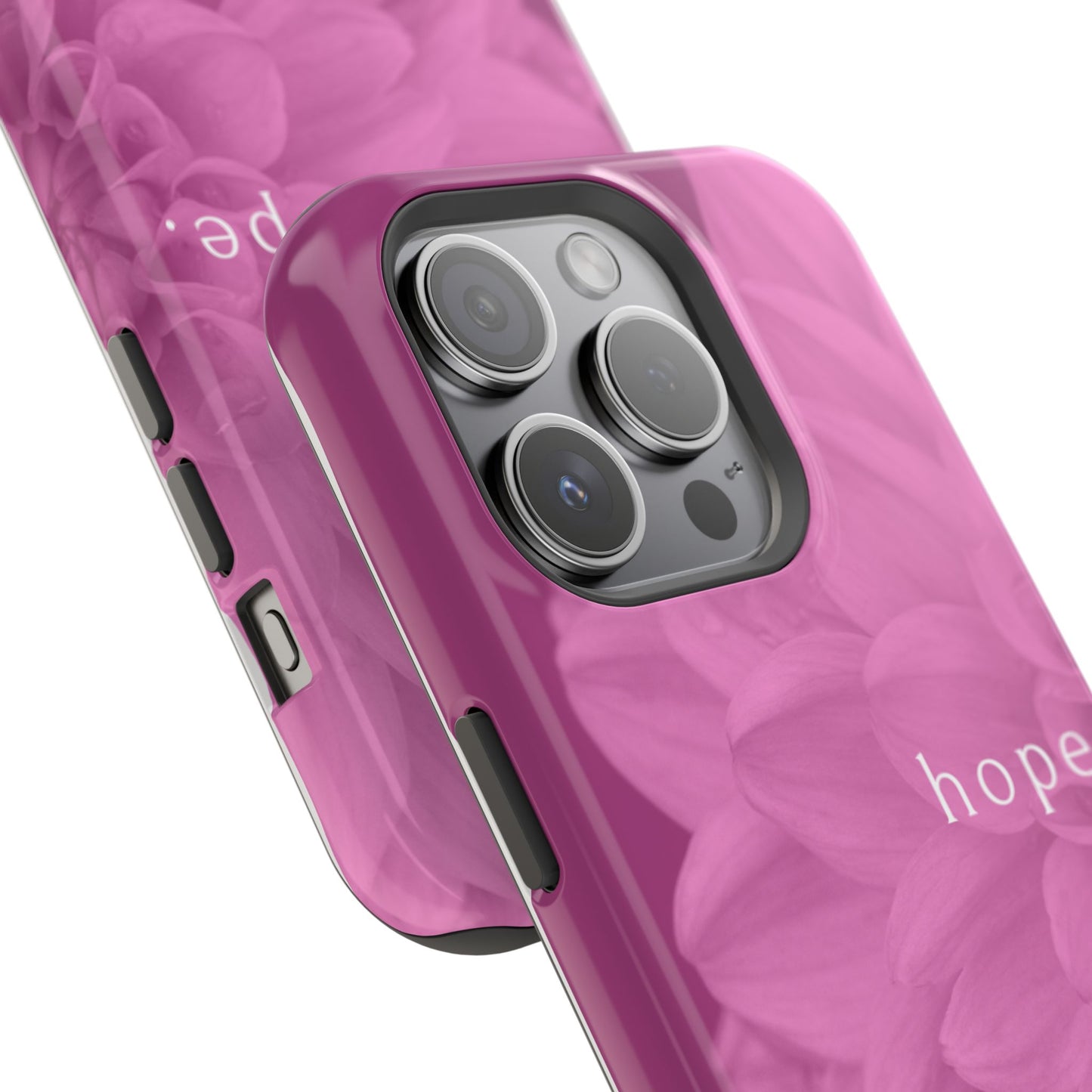 Hopeful, Inspirational Pink Flower Design Phone Case