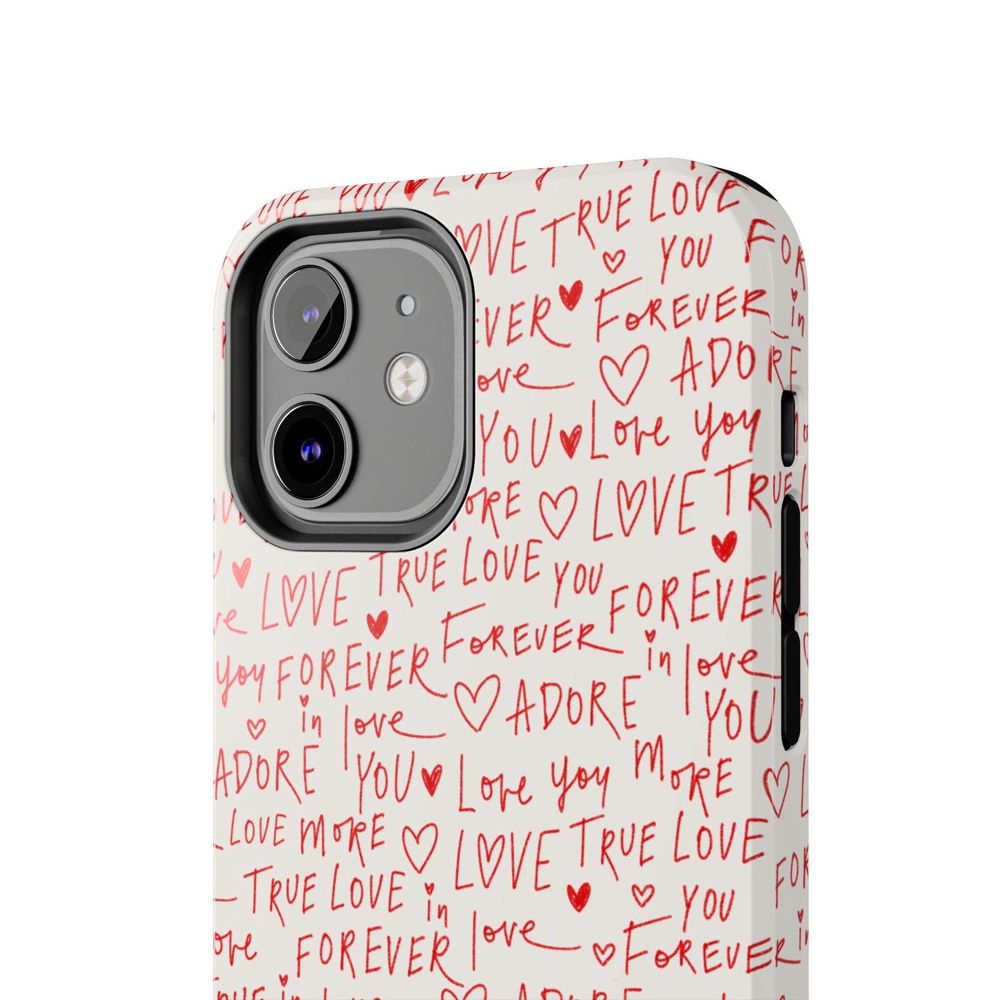 Love Hearts Tough Case for iPhone, Cute Heart Design, Adore You Case, True Love Protection