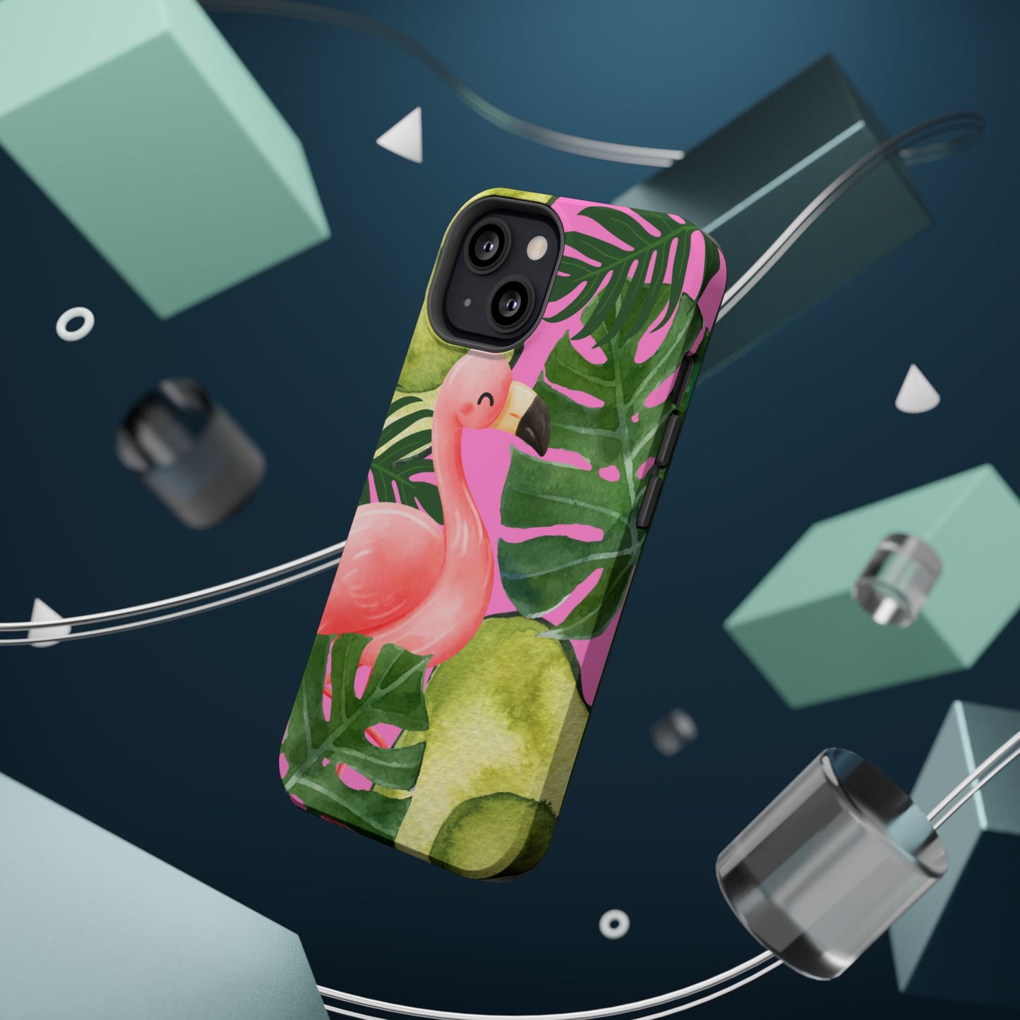 Tropical Flamingo, Cute, Summer Vibes MAGNETIC Tough Phone Case