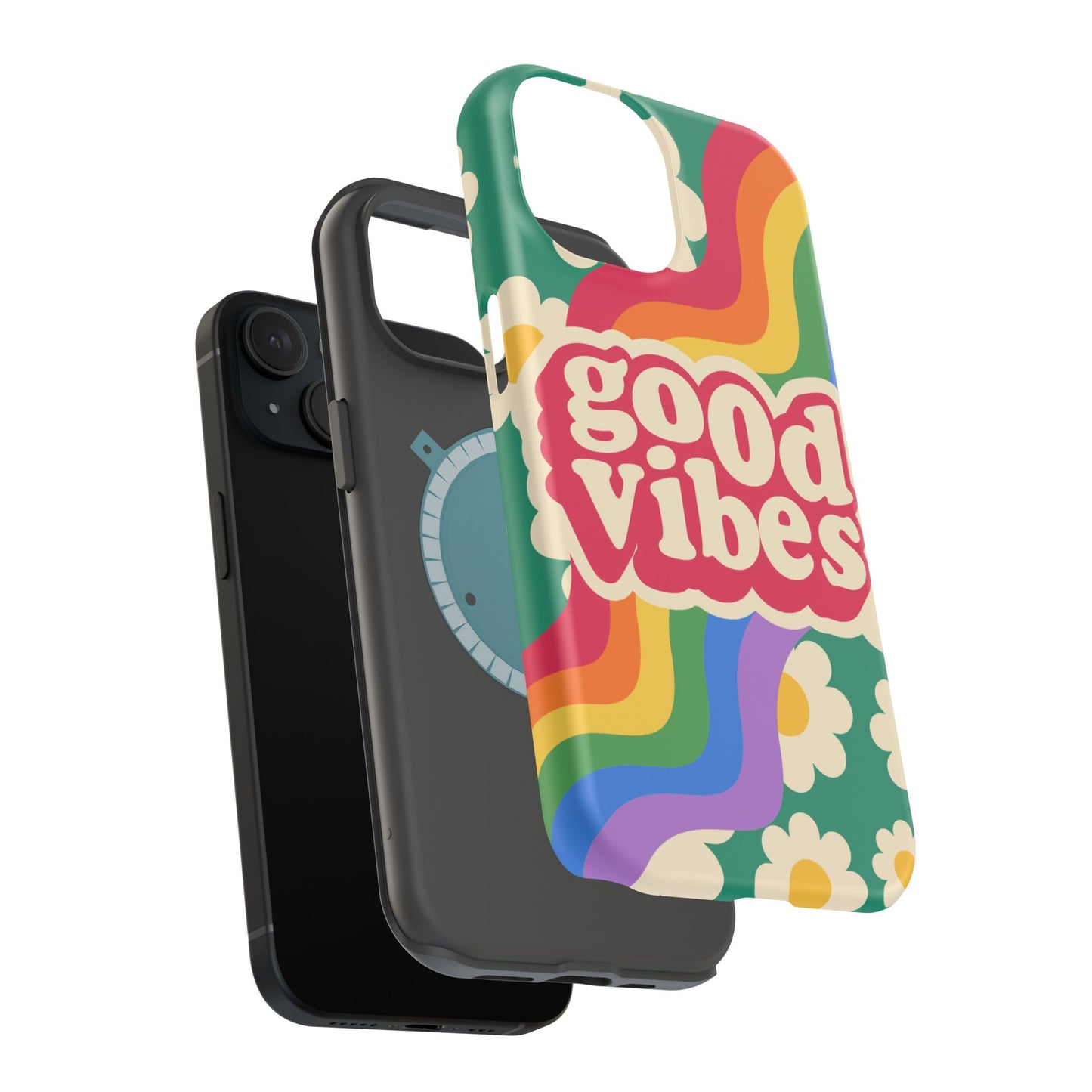 Good Vibes MAGNETIC Tough Phone Cases, Colorful, Cheerful Phone Protection, Gifts for Friends