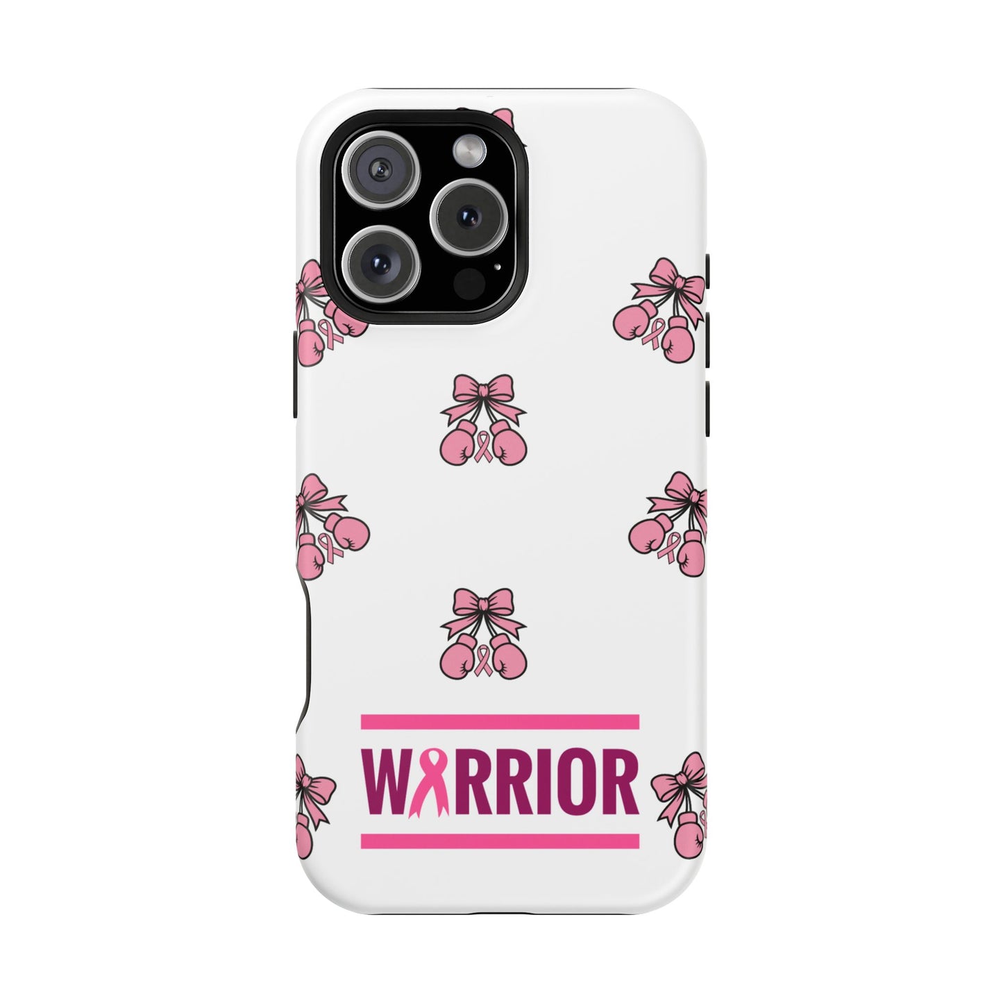 Warrior Bow Pink Magnetic Phone Case, Support Breast Cancer Awareness, Gift for Cancer Fighters for Iphone