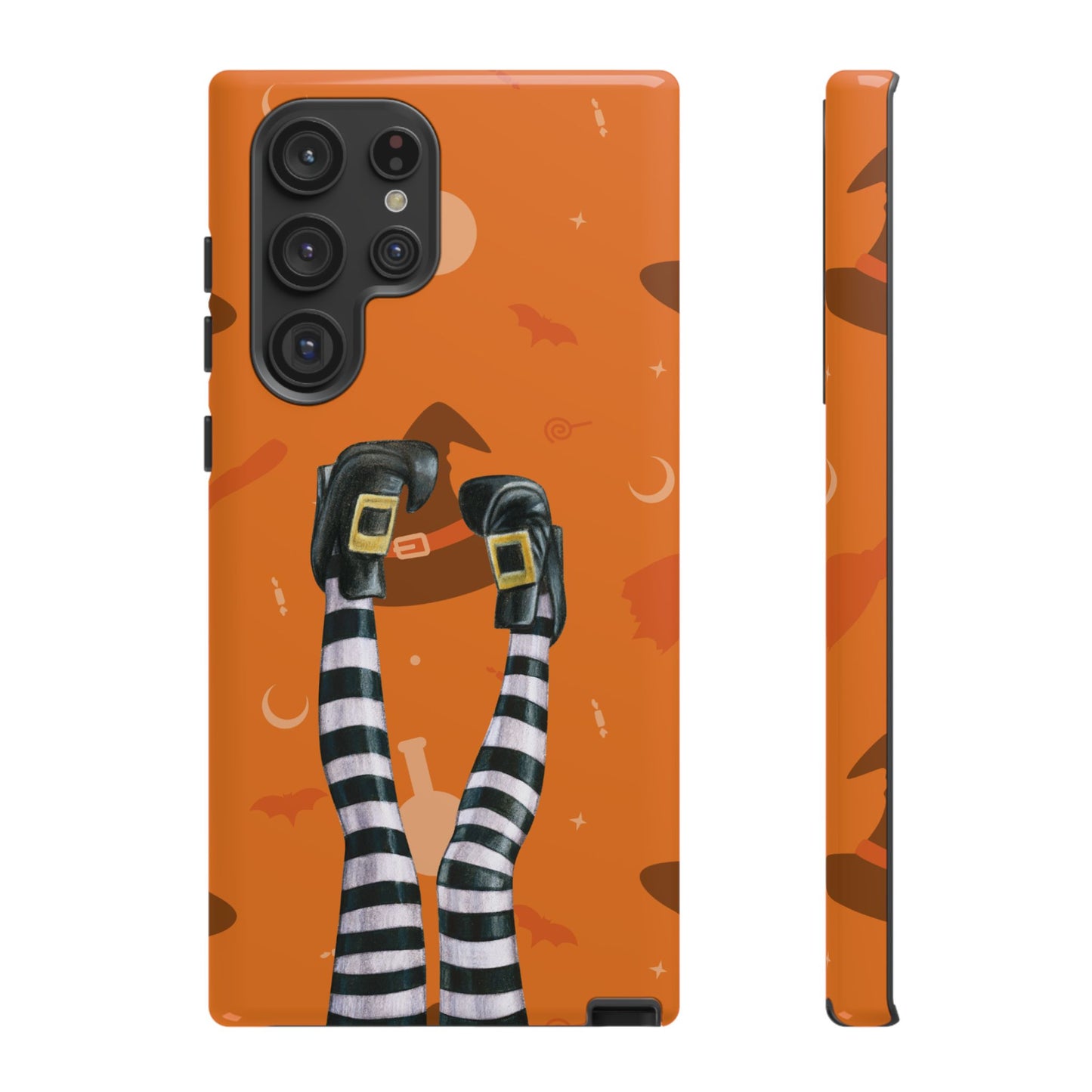 Halloween Phone Case, Spooky Design, Witch Legs for Samsung